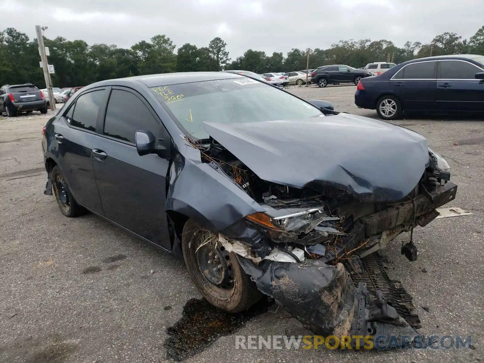 1 Photograph of a damaged car 5YFBURHE7KP859824 TOYOTA COROLLA 2019