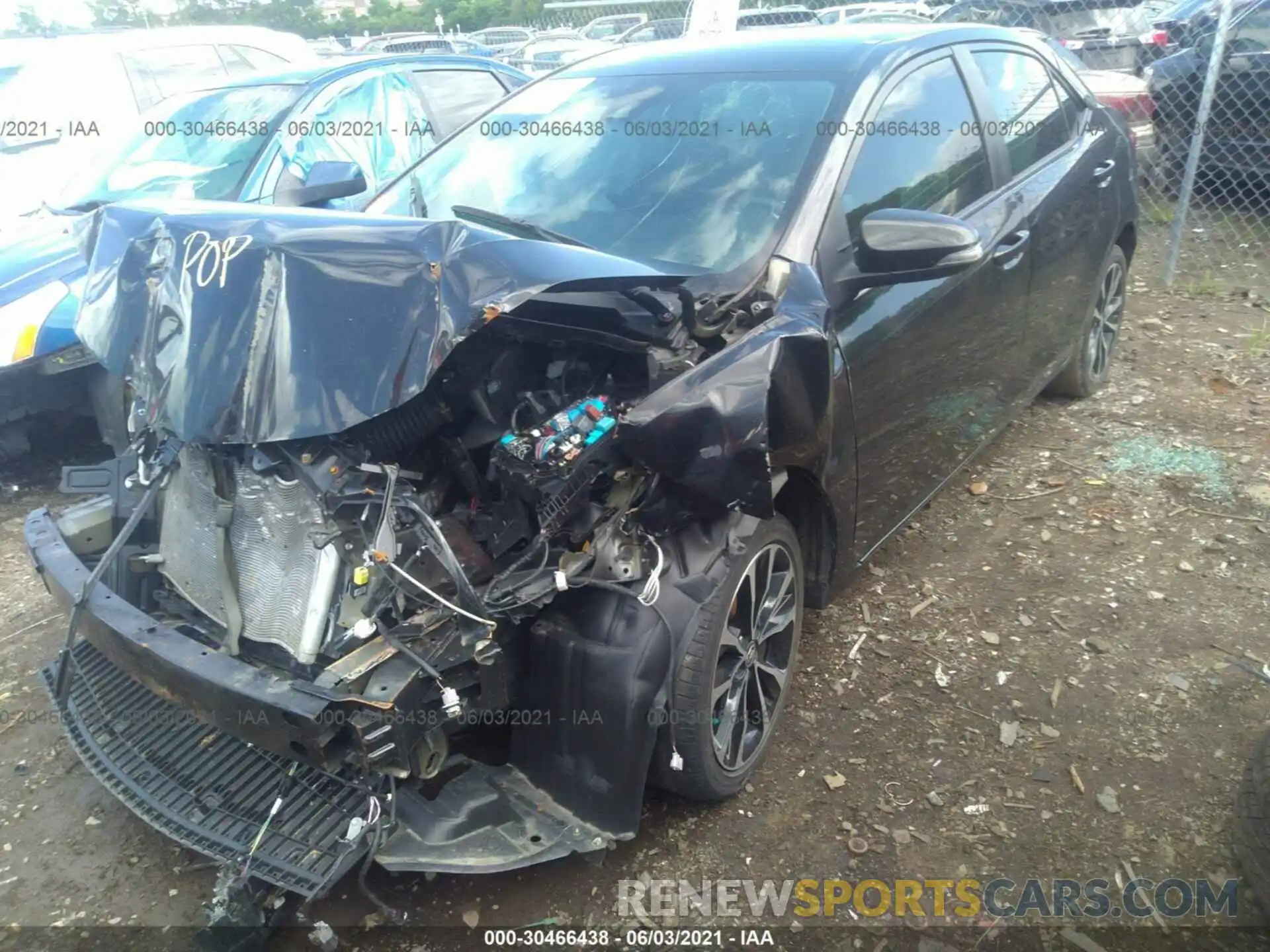 2 Photograph of a damaged car 5YFBURHE7KP859905 TOYOTA COROLLA 2019