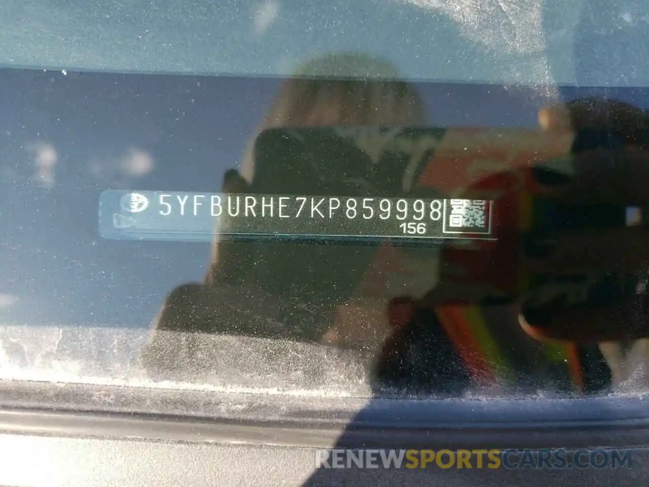 10 Photograph of a damaged car 5YFBURHE7KP859998 TOYOTA COROLLA 2019