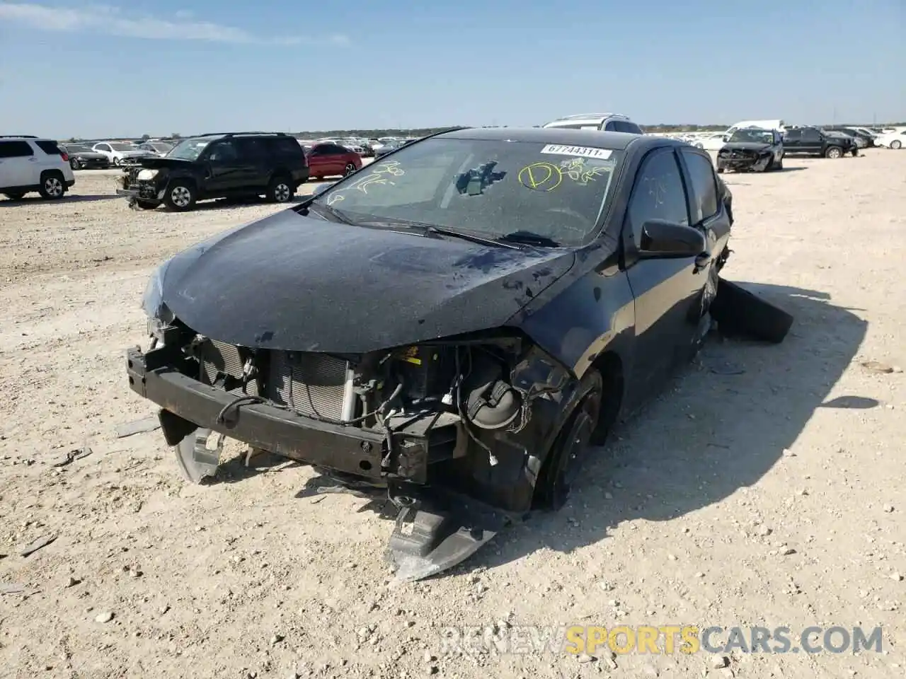 2 Photograph of a damaged car 5YFBURHE7KP859998 TOYOTA COROLLA 2019