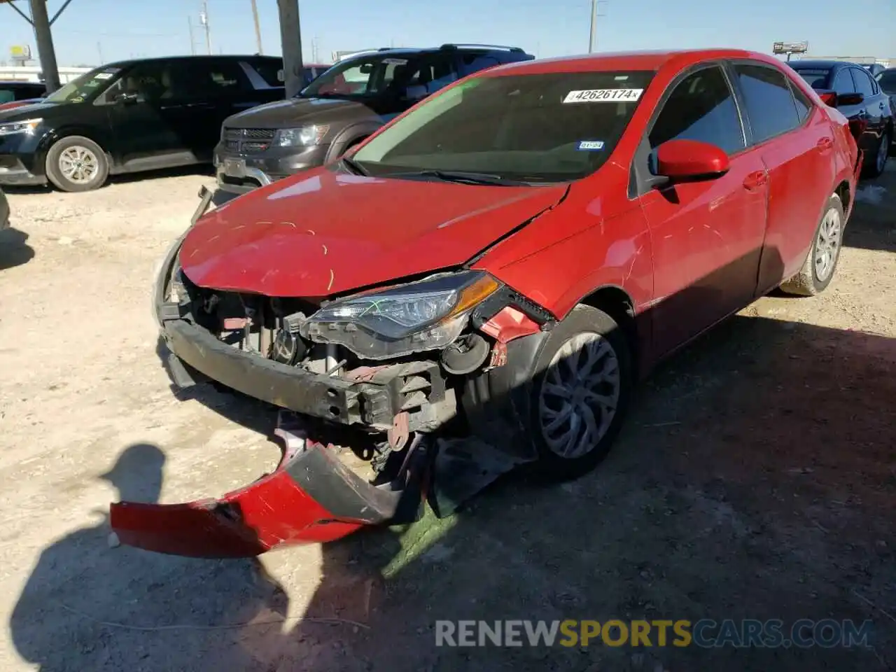 1 Photograph of a damaged car 5YFBURHE7KP860441 TOYOTA COROLLA 2019