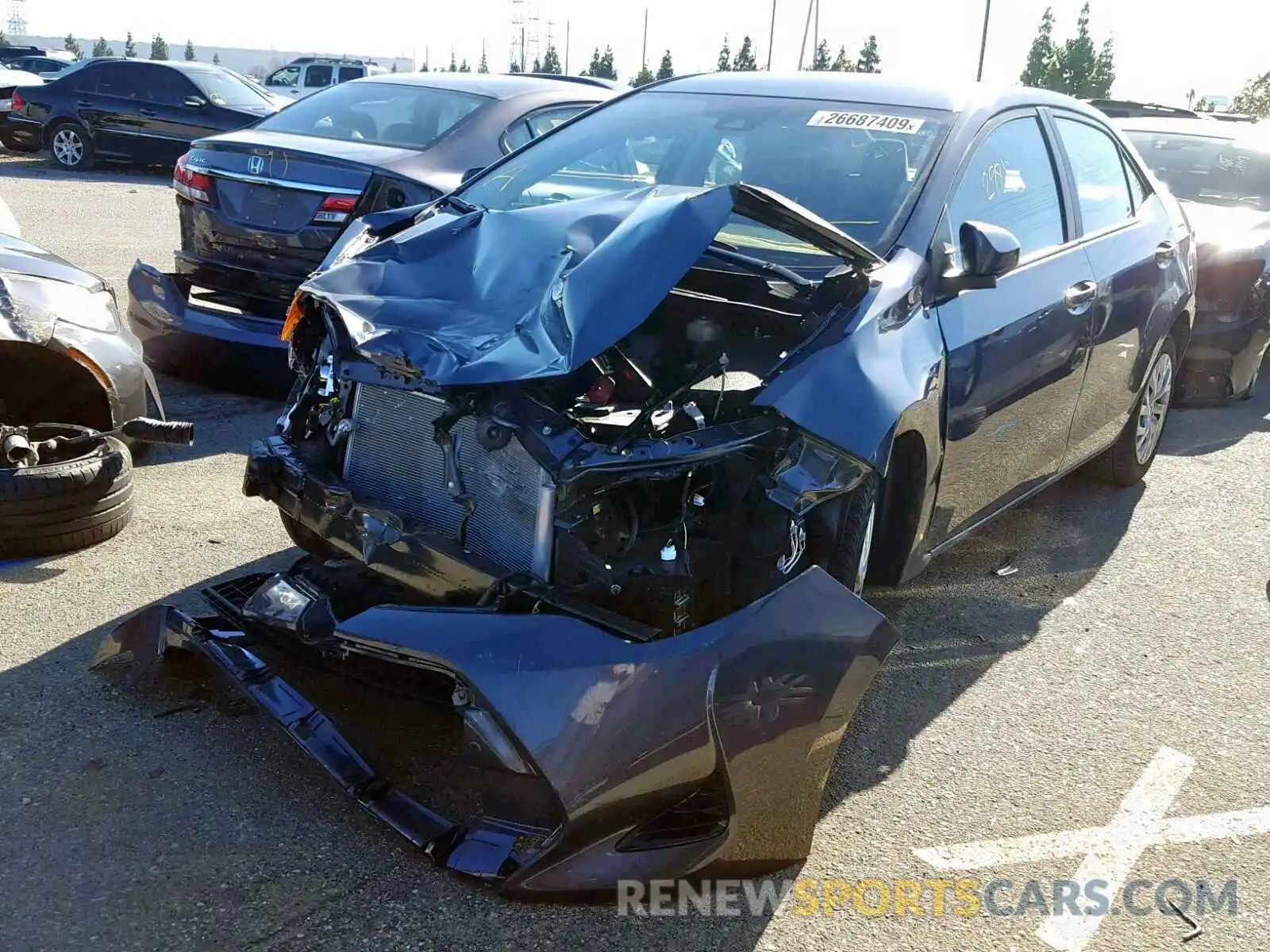 2 Photograph of a damaged car 5YFBURHE7KP861234 TOYOTA COROLLA 2019