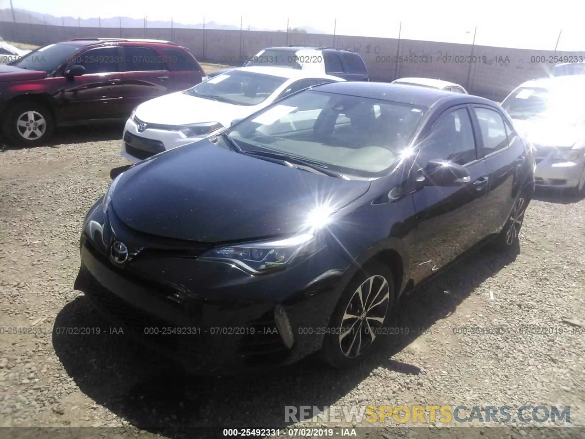 2 Photograph of a damaged car 5YFBURHE7KP861640 TOYOTA COROLLA 2019