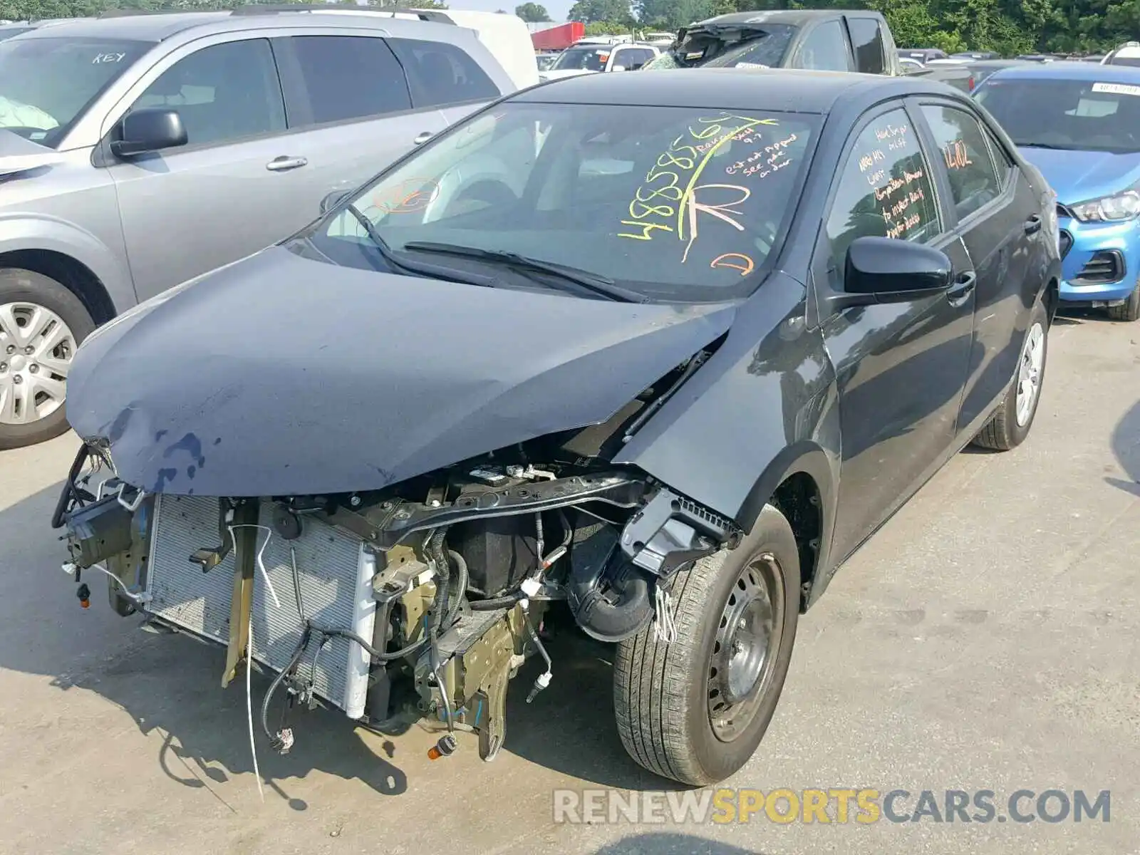 2 Photograph of a damaged car 5YFBURHE7KP861895 TOYOTA COROLLA 2019