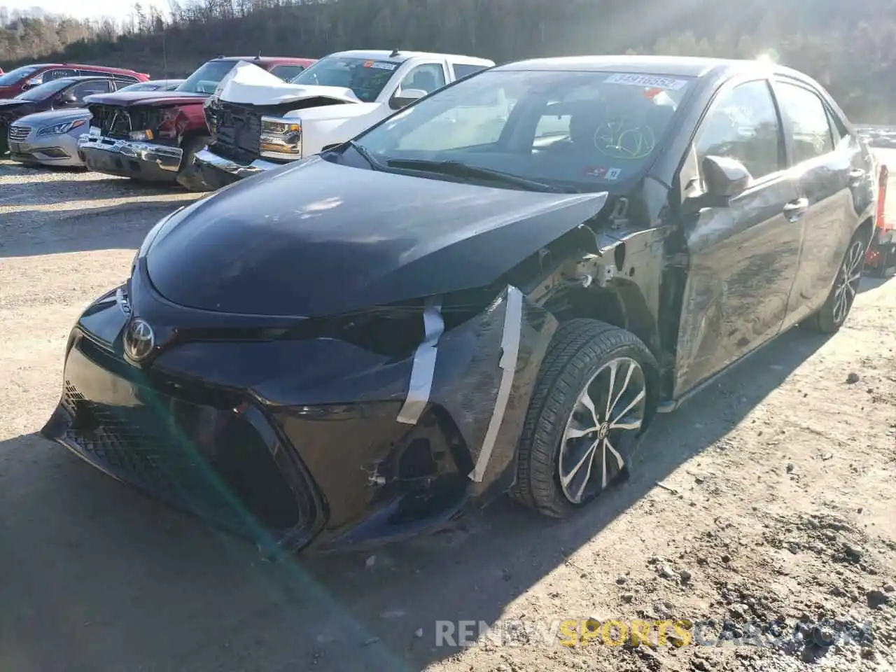 2 Photograph of a damaged car 5YFBURHE7KP862397 TOYOTA COROLLA 2019