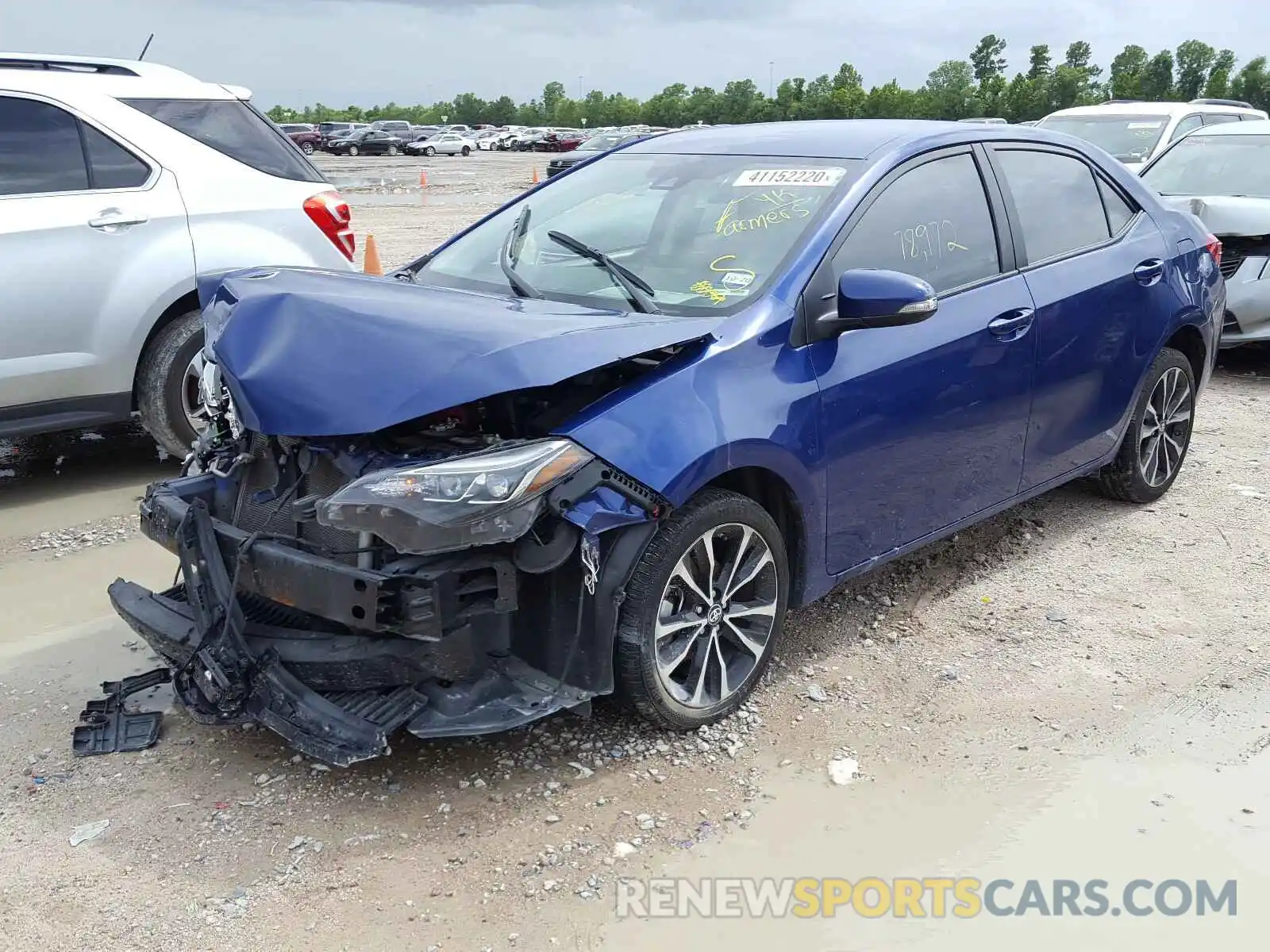 2 Photograph of a damaged car 5YFBURHE7KP862934 TOYOTA COROLLA 2019