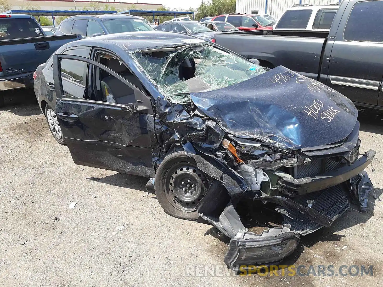 1 Photograph of a damaged car 5YFBURHE7KP863016 TOYOTA COROLLA 2019