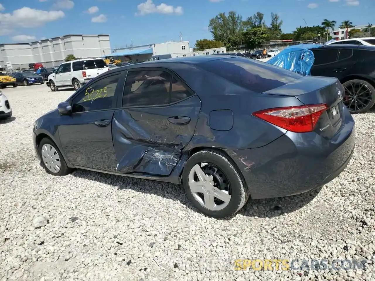 2 Photograph of a damaged car 5YFBURHE7KP863677 TOYOTA COROLLA 2019