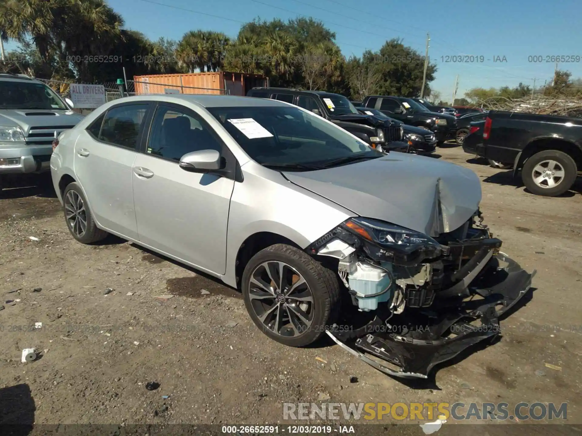 1 Photograph of a damaged car 5YFBURHE7KP863792 TOYOTA COROLLA 2019