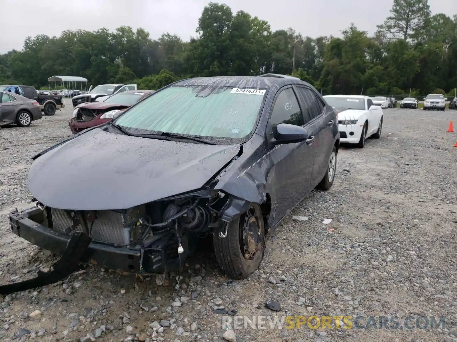 2 Photograph of a damaged car 5YFBURHE7KP864408 TOYOTA COROLLA 2019