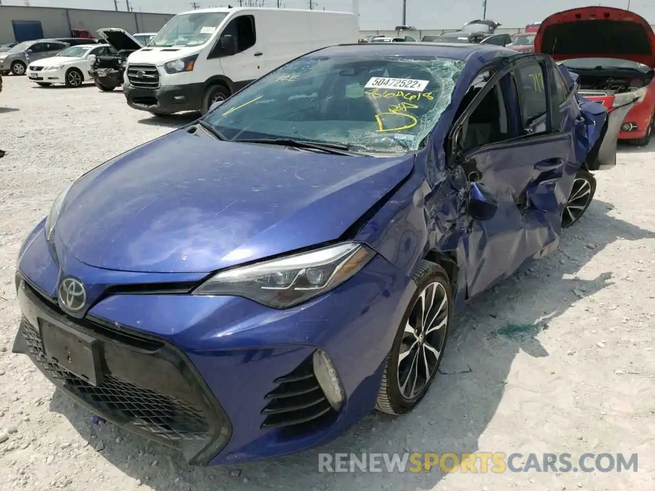 2 Photograph of a damaged car 5YFBURHE7KP864618 TOYOTA COROLLA 2019