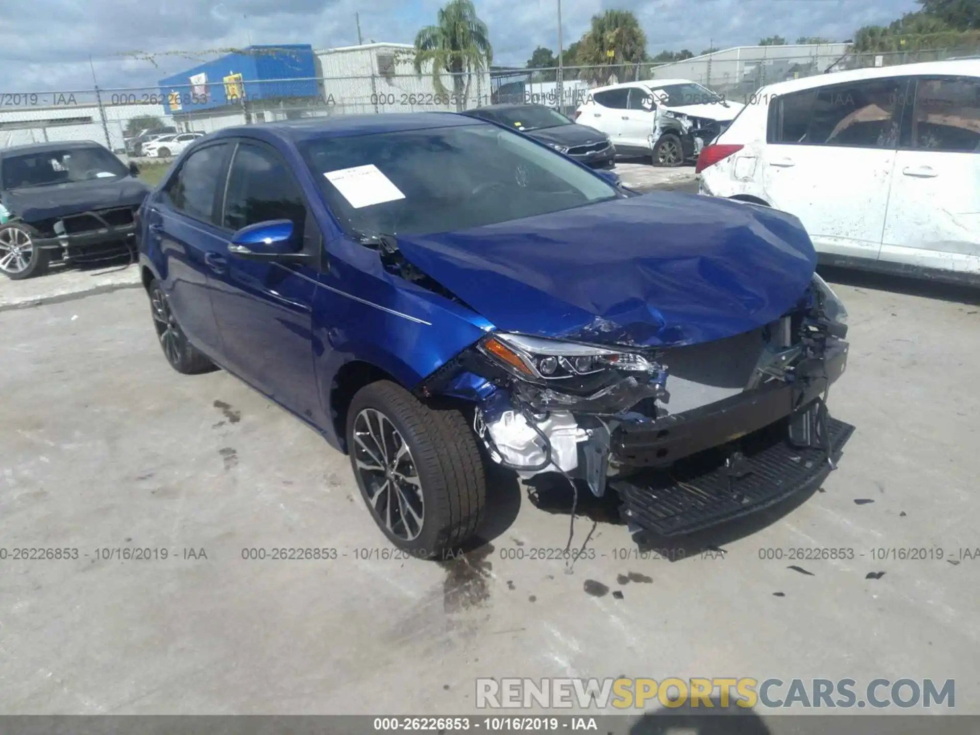 1 Photograph of a damaged car 5YFBURHE7KP865669 TOYOTA COROLLA 2019