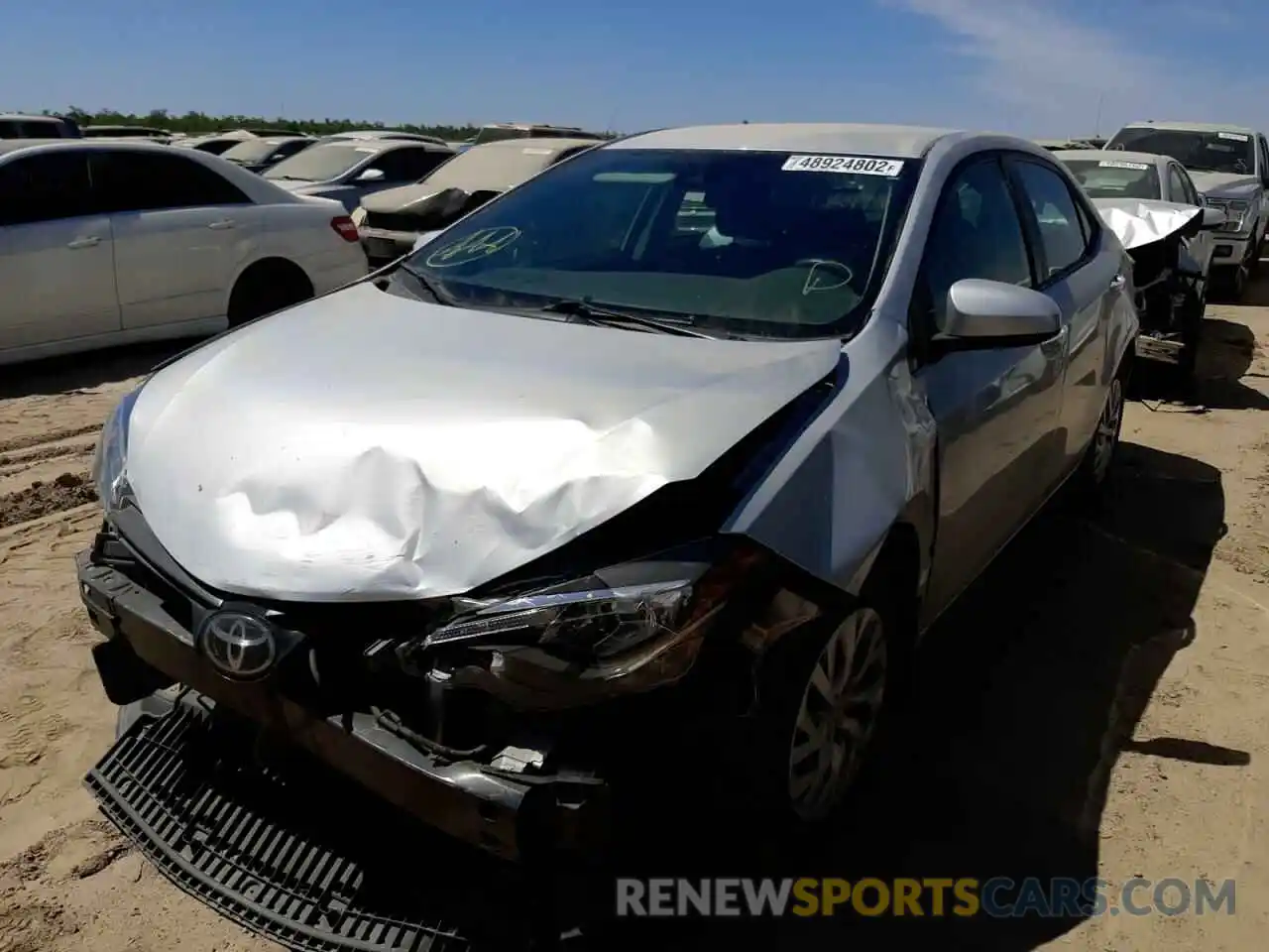 2 Photograph of a damaged car 5YFBURHE7KP866207 TOYOTA COROLLA 2019