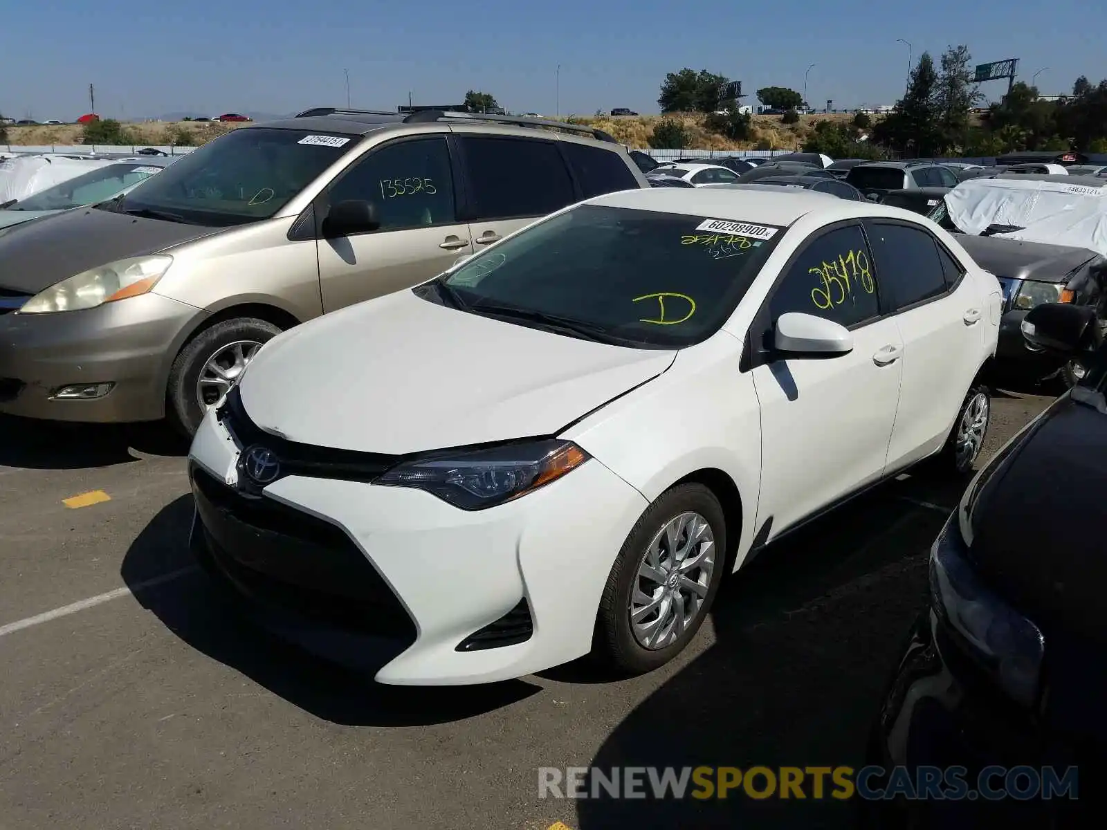 2 Photograph of a damaged car 5YFBURHE7KP868023 TOYOTA COROLLA 2019