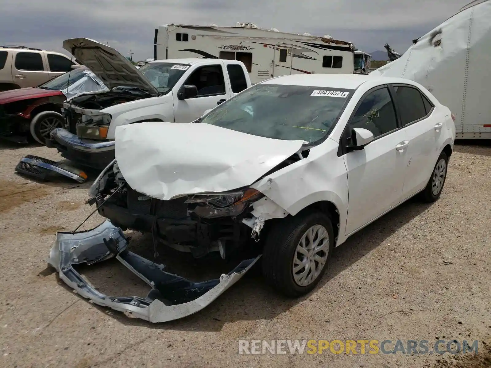 2 Photograph of a damaged car 5YFBURHE7KP868734 TOYOTA COROLLA 2019