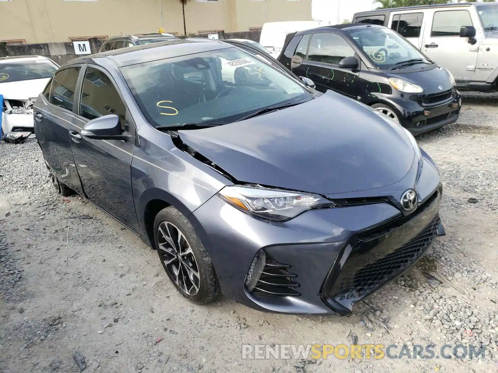 1 Photograph of a damaged car 5YFBURHE7KP868782 TOYOTA COROLLA 2019