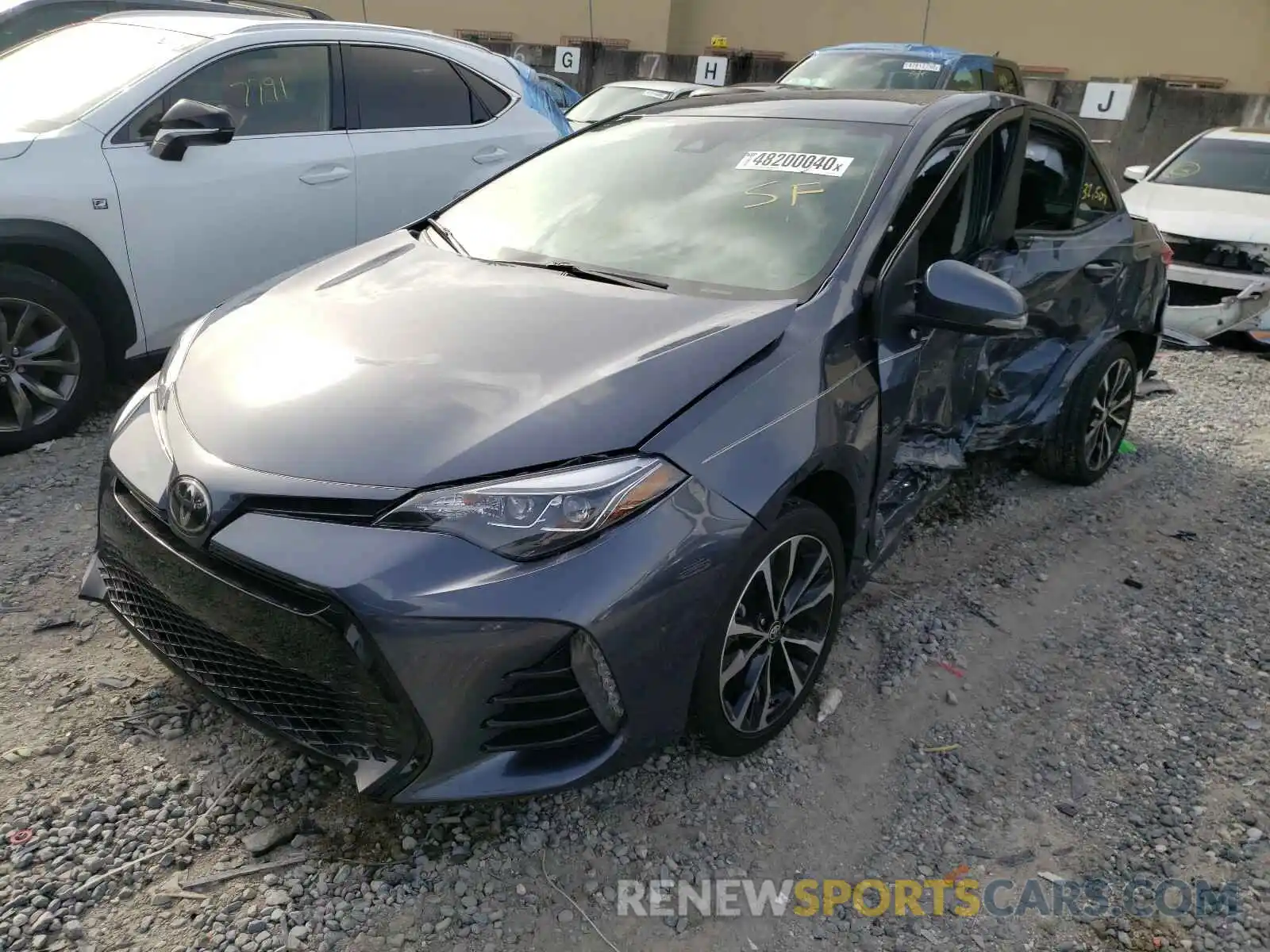 2 Photograph of a damaged car 5YFBURHE7KP868782 TOYOTA COROLLA 2019