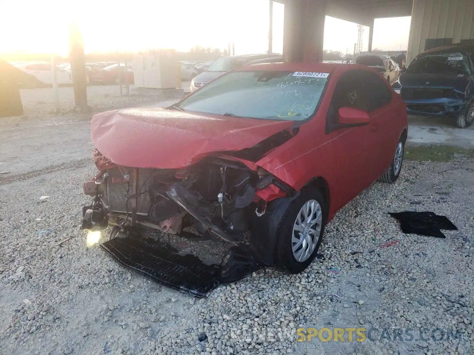 2 Photograph of a damaged car 5YFBURHE7KP868930 TOYOTA COROLLA 2019