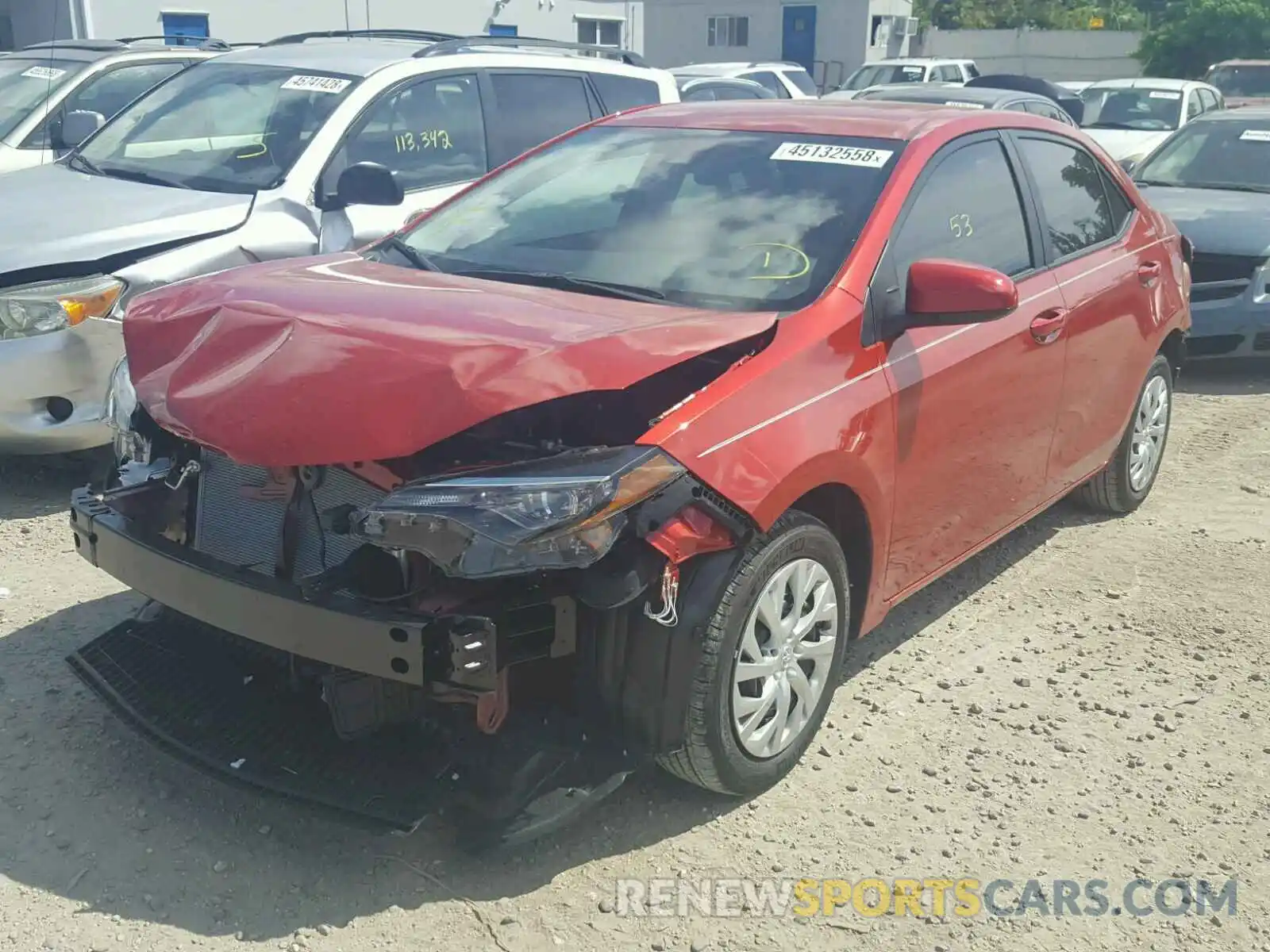 2 Photograph of a damaged car 5YFBURHE7KP869012 TOYOTA COROLLA 2019