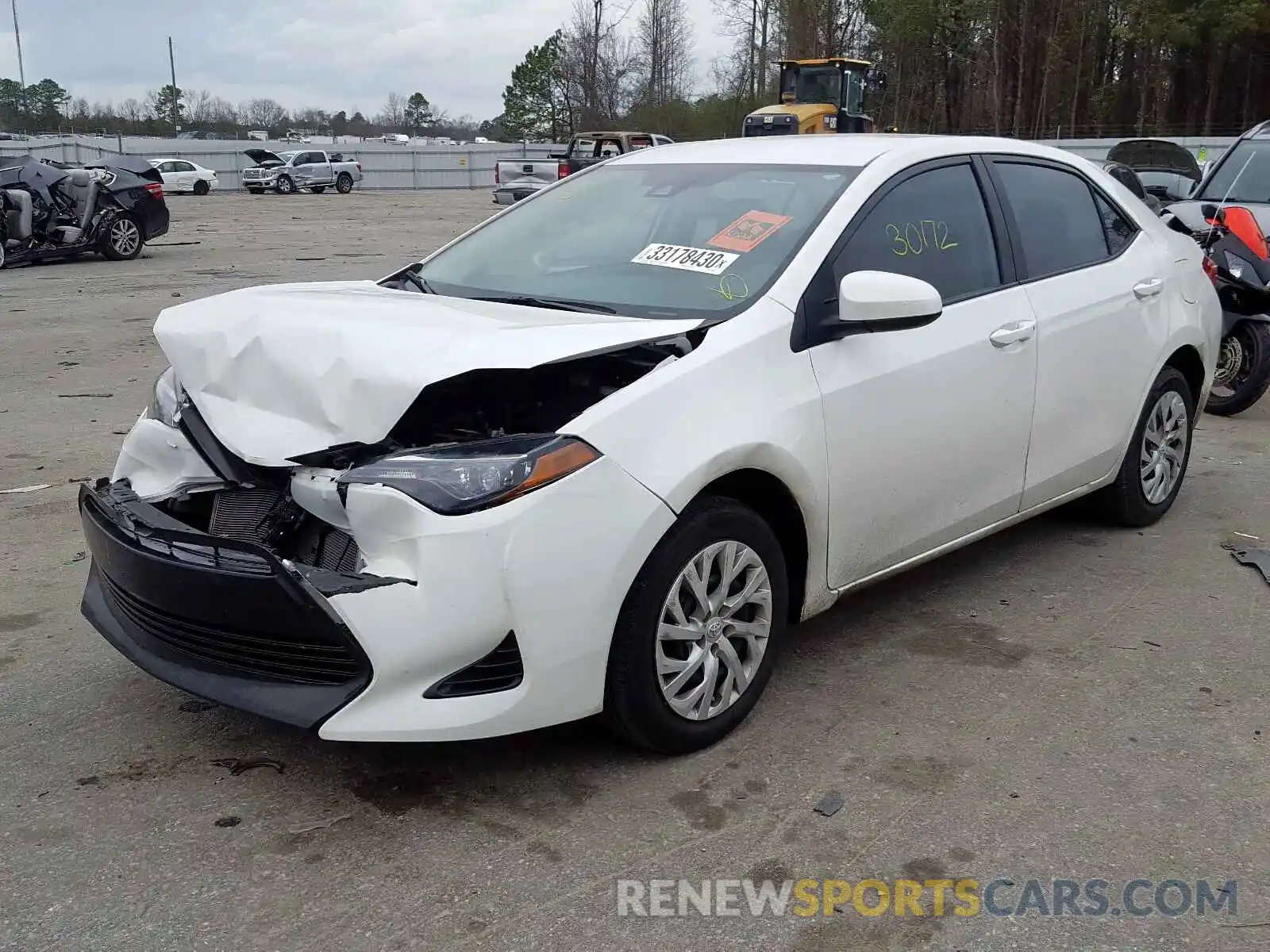 2 Photograph of a damaged car 5YFBURHE7KP869186 TOYOTA COROLLA 2019