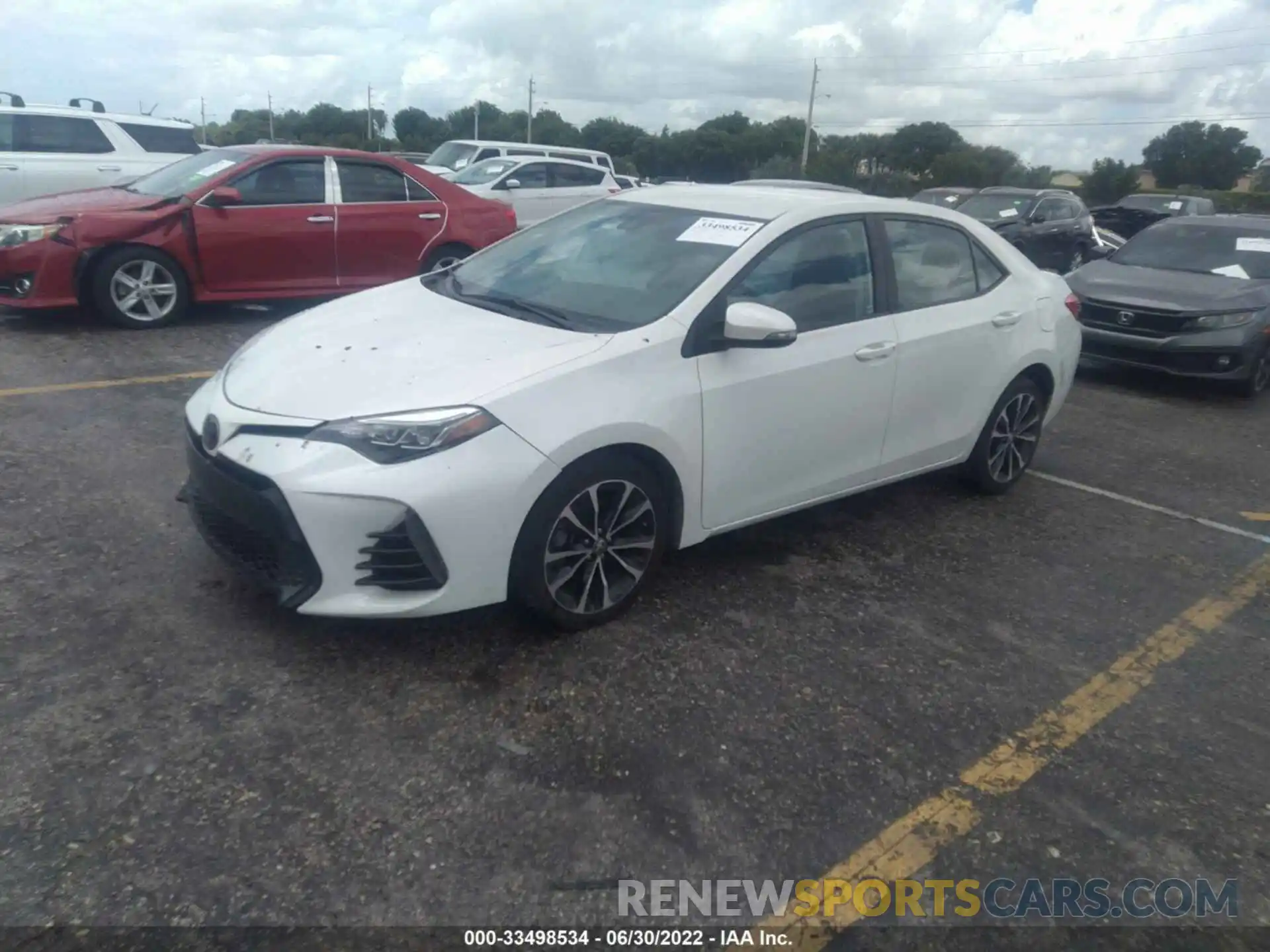 2 Photograph of a damaged car 5YFBURHE7KP869222 TOYOTA COROLLA 2019