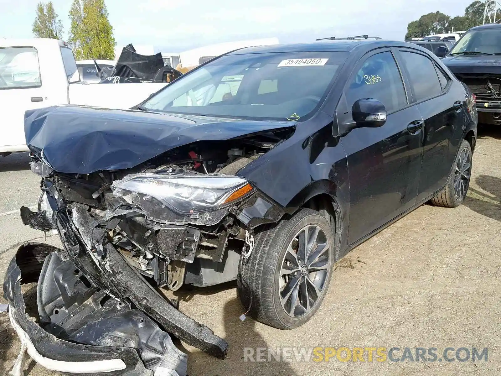 2 Photograph of a damaged car 5YFBURHE7KP869351 TOYOTA COROLLA 2019