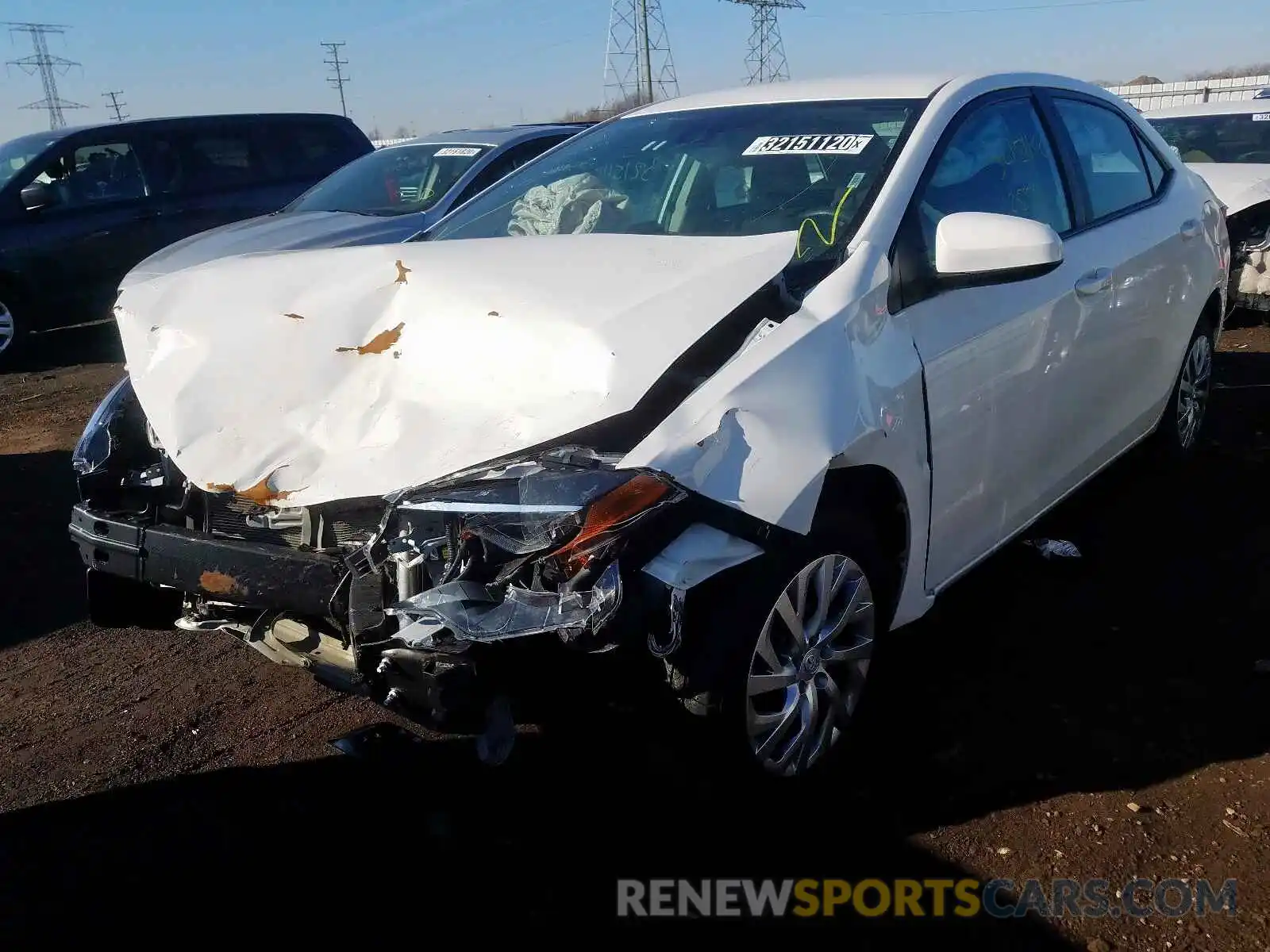 2 Photograph of a damaged car 5YFBURHE7KP870175 TOYOTA COROLLA 2019