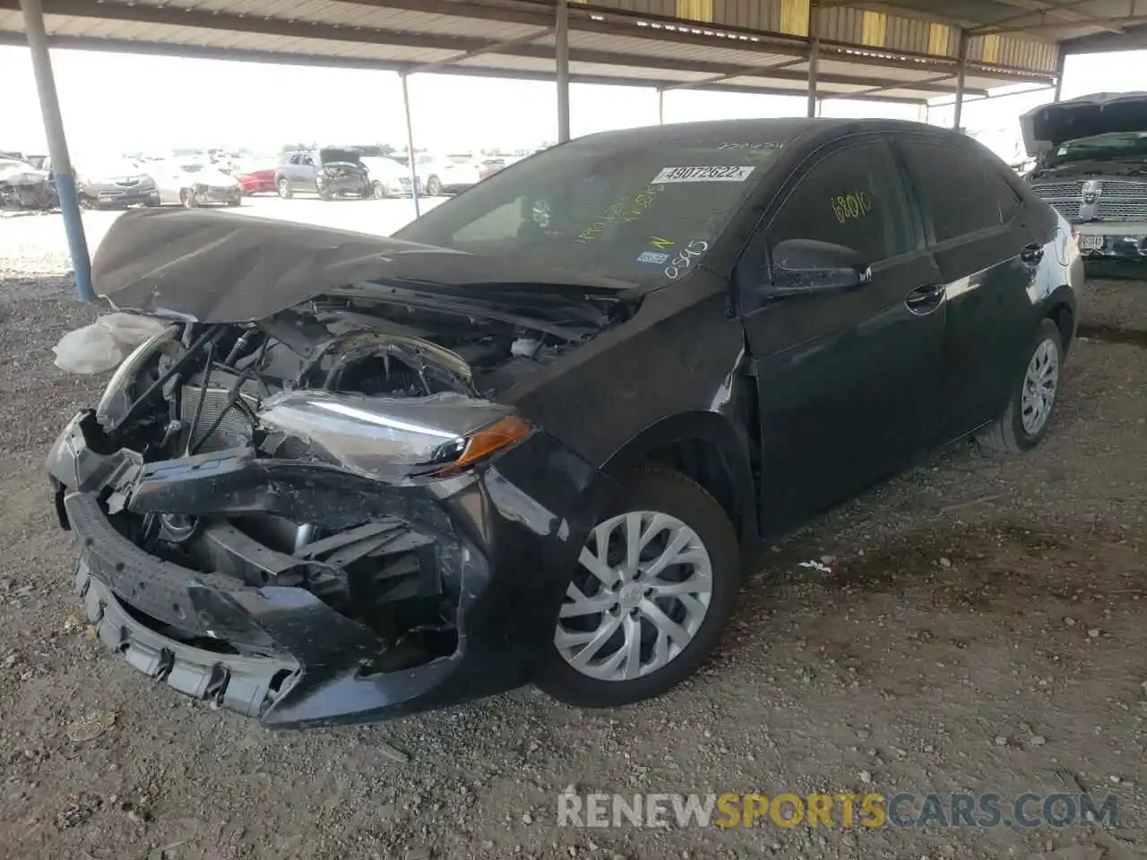 2 Photograph of a damaged car 5YFBURHE7KP870595 TOYOTA COROLLA 2019