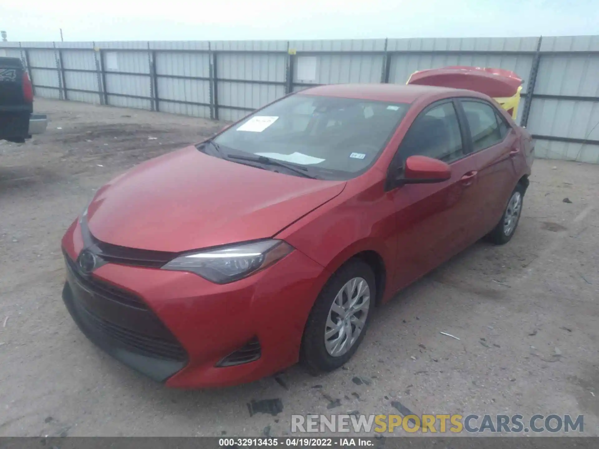 2 Photograph of a damaged car 5YFBURHE7KP871066 TOYOTA COROLLA 2019