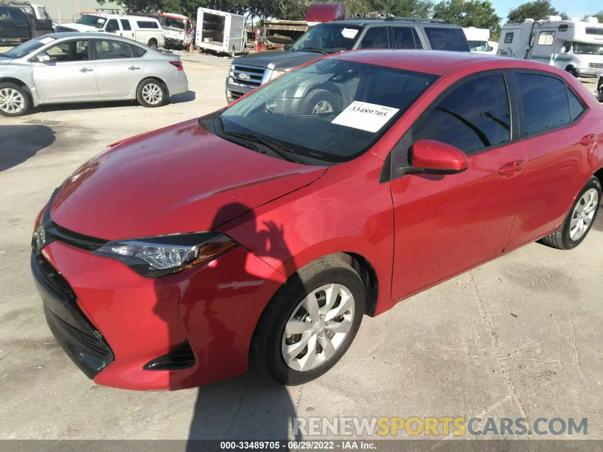 2 Photograph of a damaged car 5YFBURHE7KP871410 TOYOTA COROLLA 2019