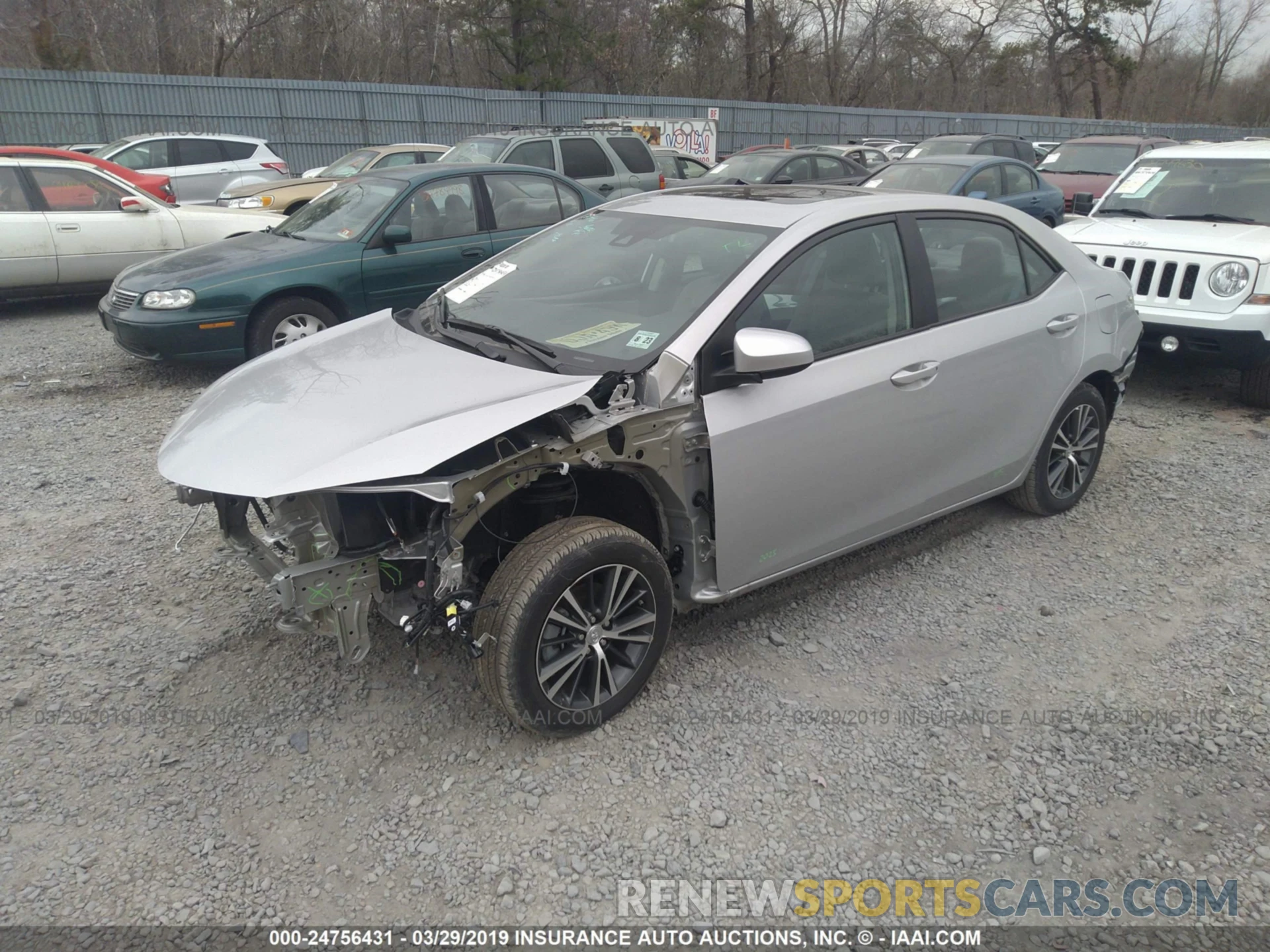 2 Photograph of a damaged car 5YFBURHE7KP871536 TOYOTA COROLLA 2019