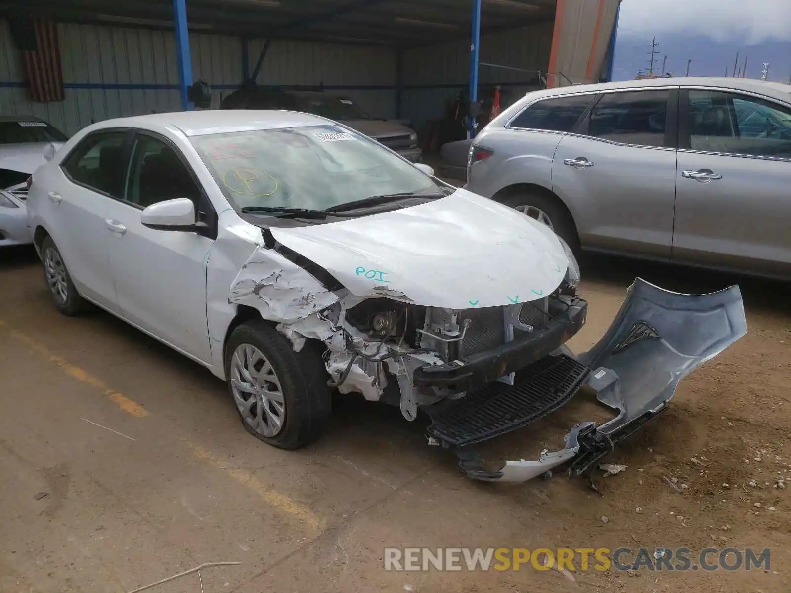 1 Photograph of a damaged car 5YFBURHE7KP871617 TOYOTA COROLLA 2019