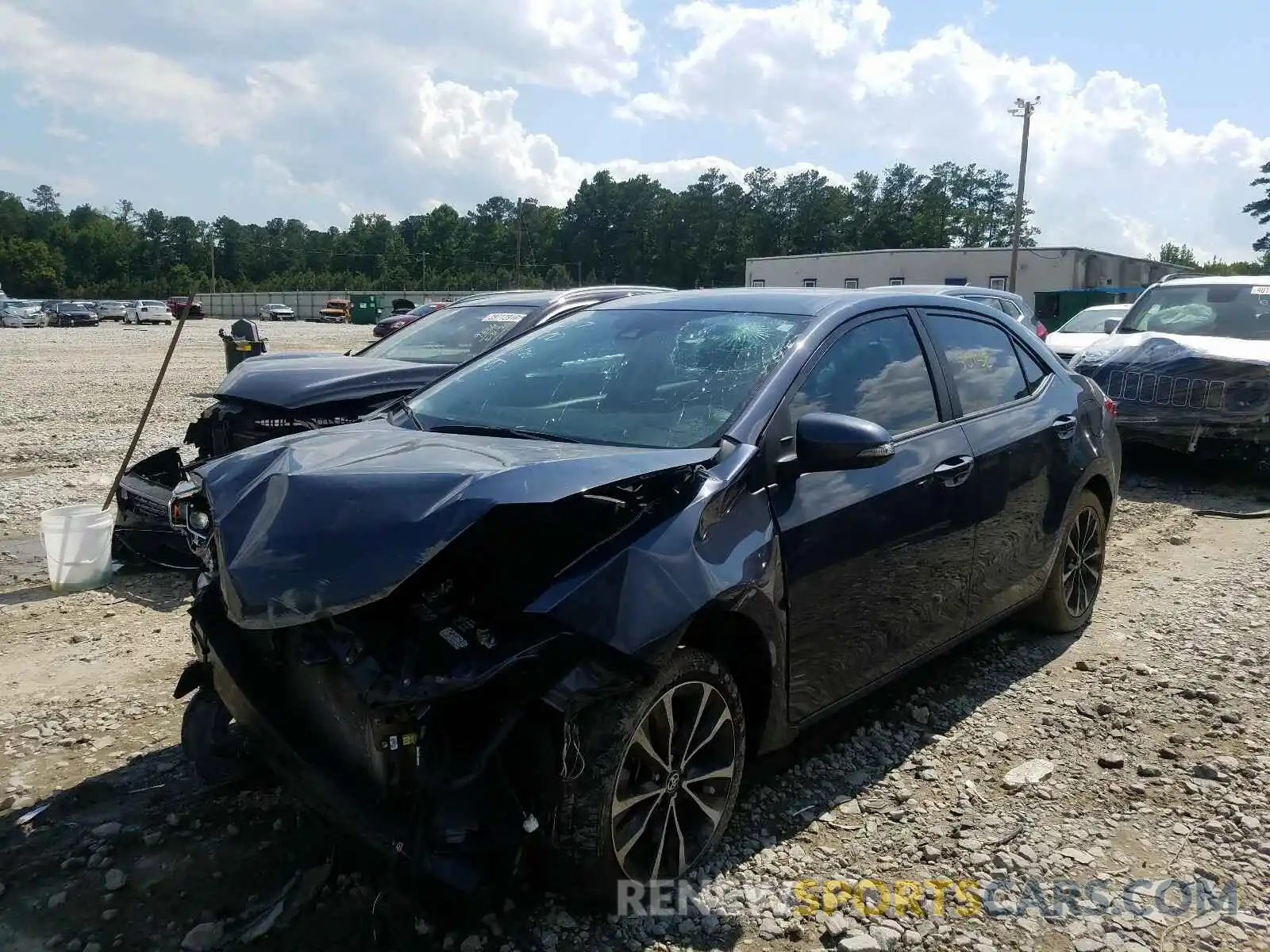 2 Photograph of a damaged car 5YFBURHE7KP872217 TOYOTA COROLLA 2019