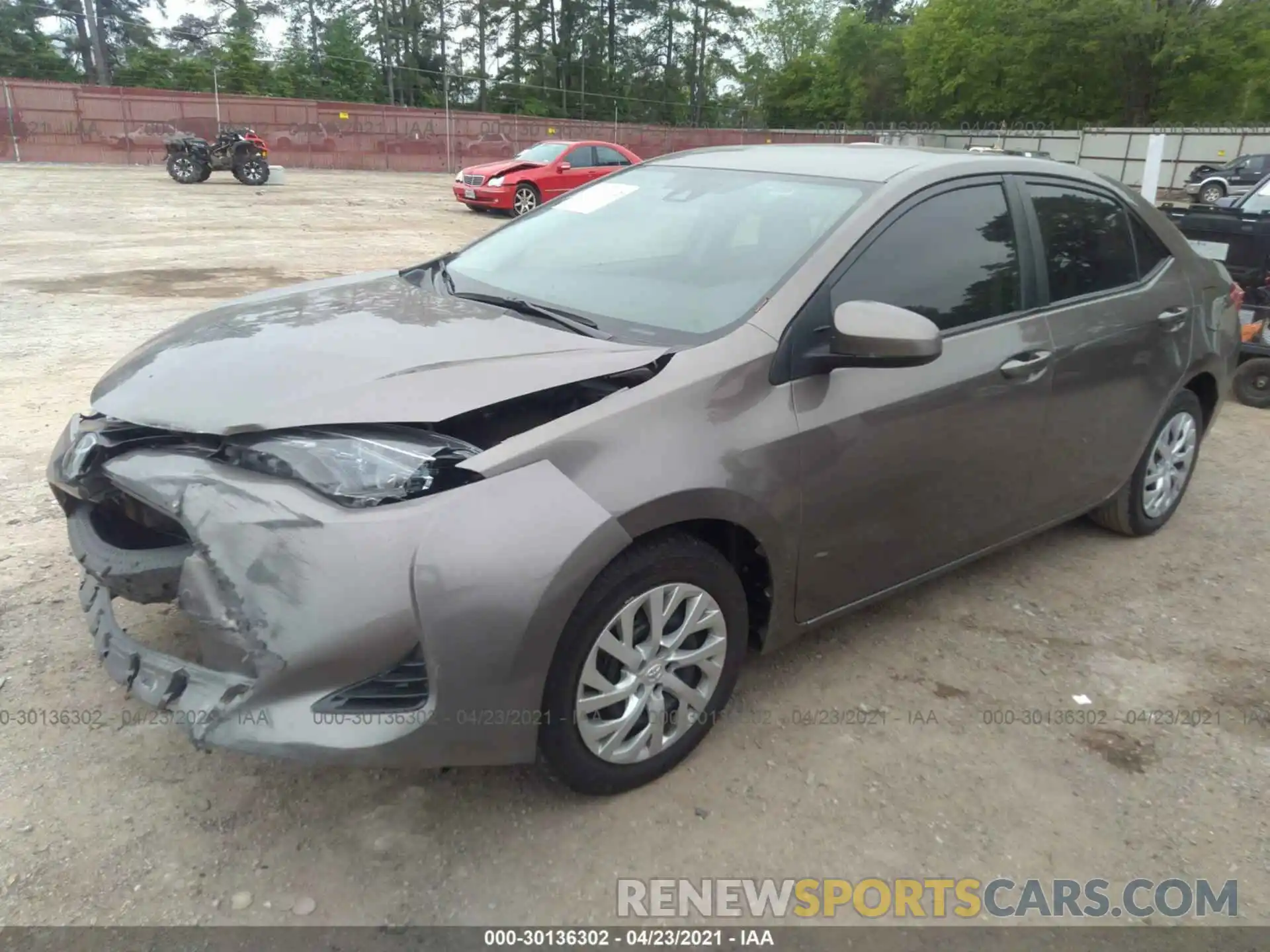 2 Photograph of a damaged car 5YFBURHE7KP872606 TOYOTA COROLLA 2019