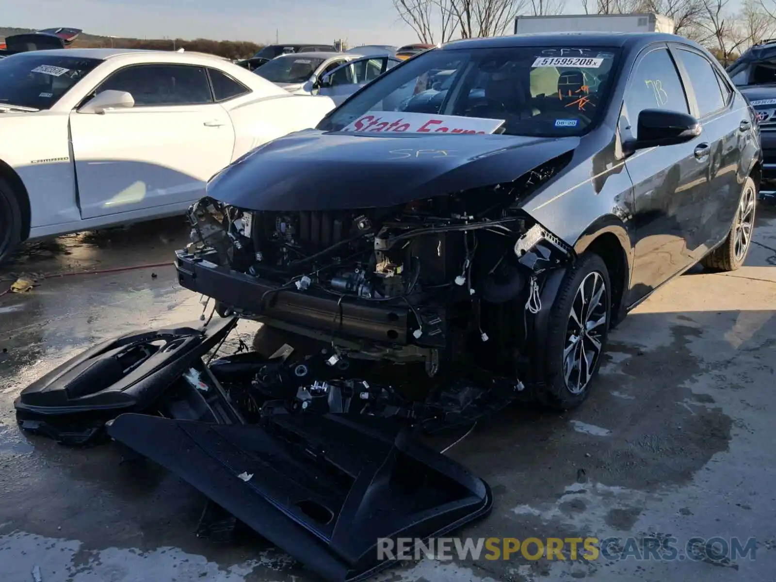 2 Photograph of a damaged car 5YFBURHE7KP872766 TOYOTA COROLLA 2019