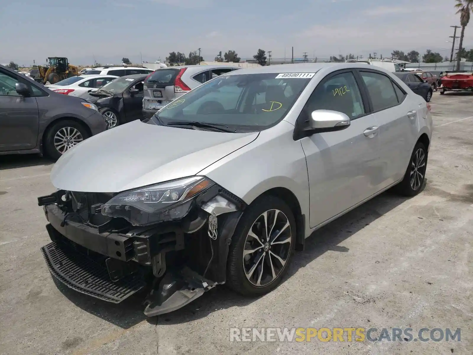 2 Photograph of a damaged car 5YFBURHE7KP873061 TOYOTA COROLLA 2019