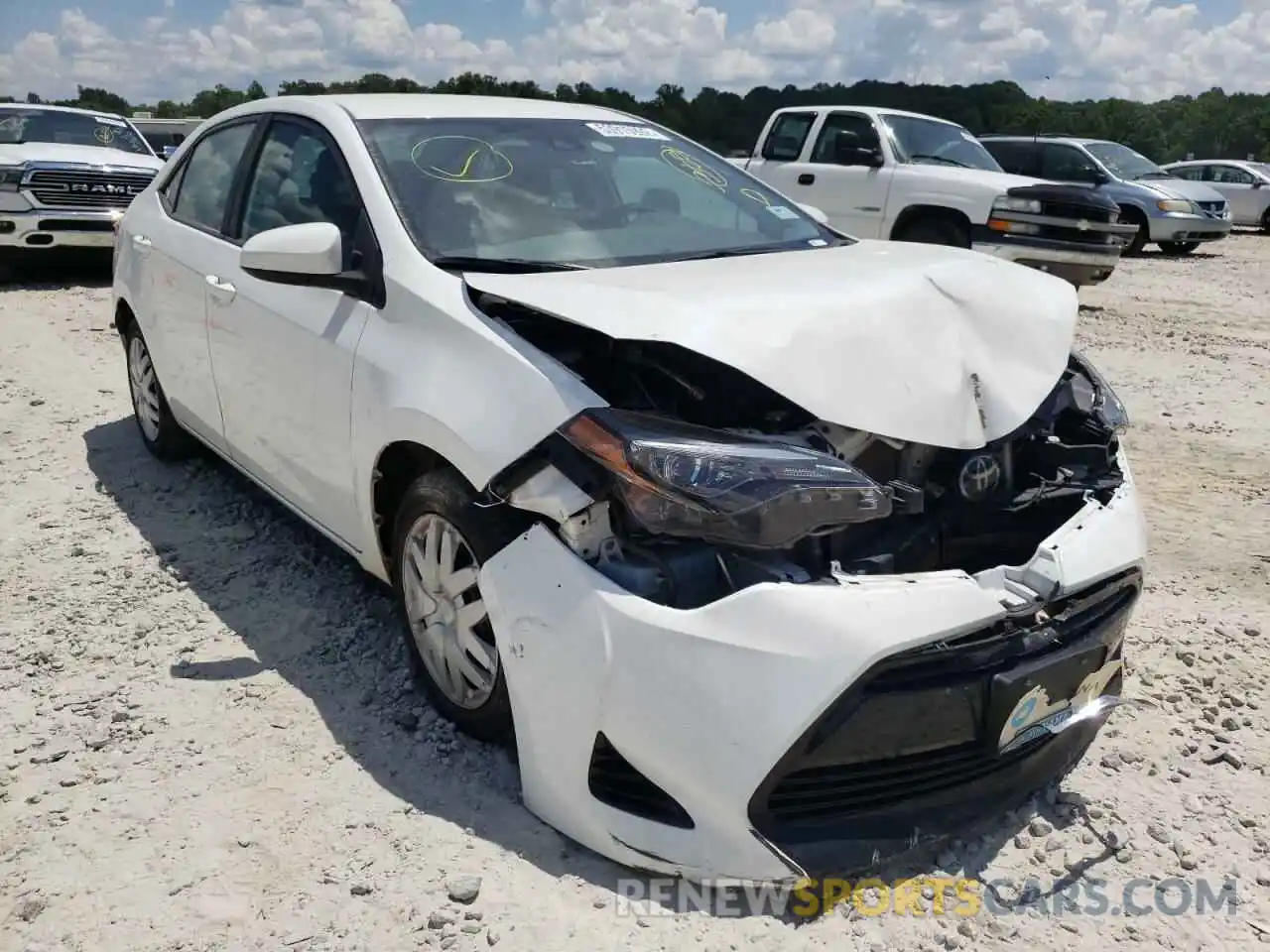 1 Photograph of a damaged car 5YFBURHE7KP873383 TOYOTA COROLLA 2019