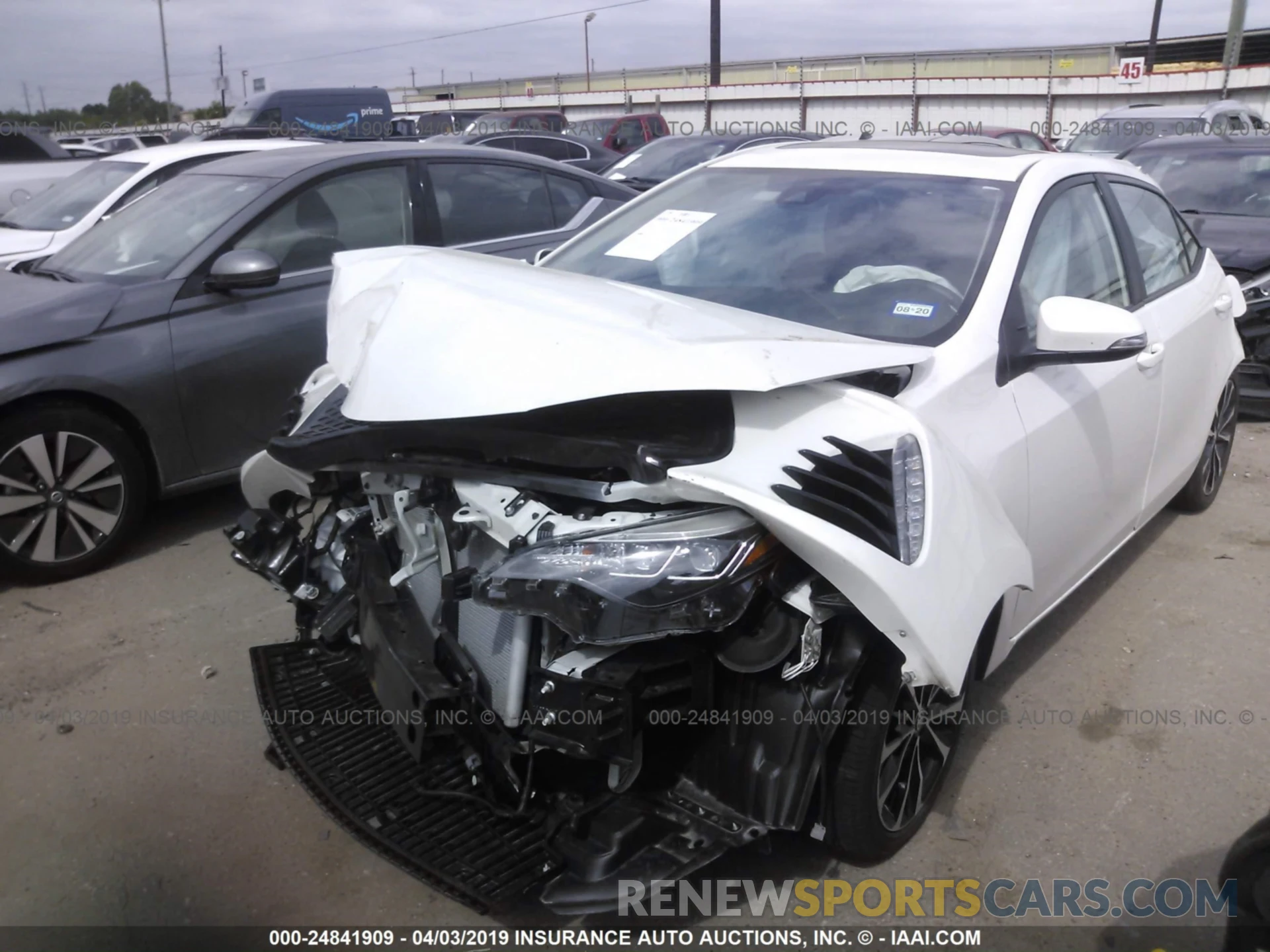 2 Photograph of a damaged car 5YFBURHE7KP873996 TOYOTA COROLLA 2019