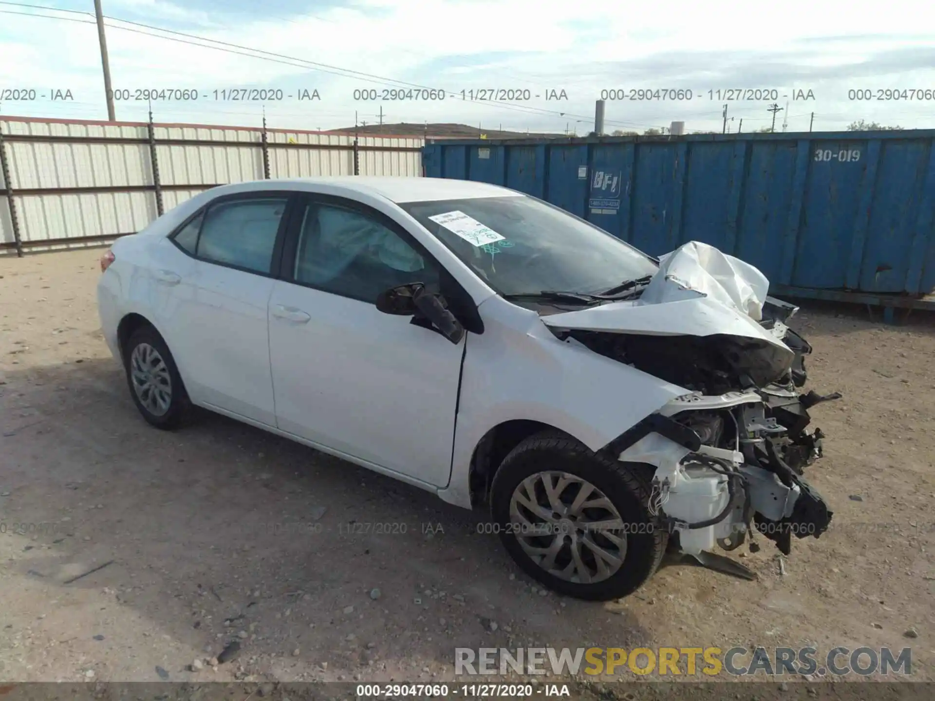 1 Photograph of a damaged car 5YFBURHE7KP874775 TOYOTA COROLLA 2019