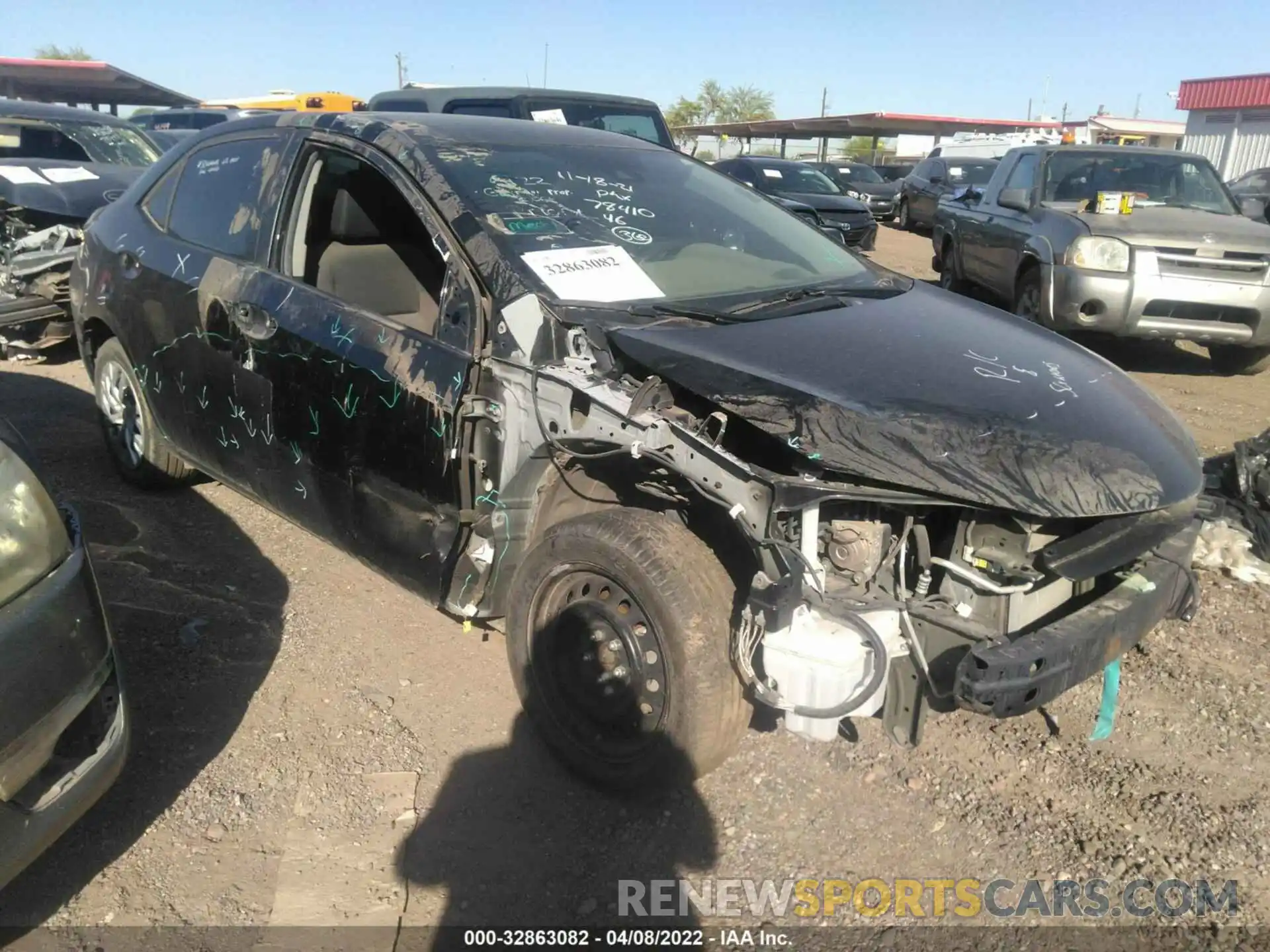 1 Photograph of a damaged car 5YFBURHE7KP874971 TOYOTA COROLLA 2019