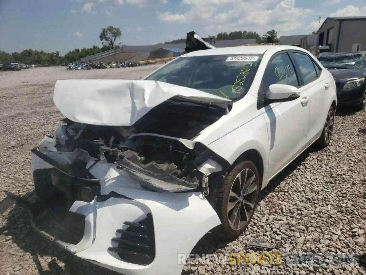 2 Photograph of a damaged car 5YFBURHE7KP875196 TOYOTA COROLLA 2019