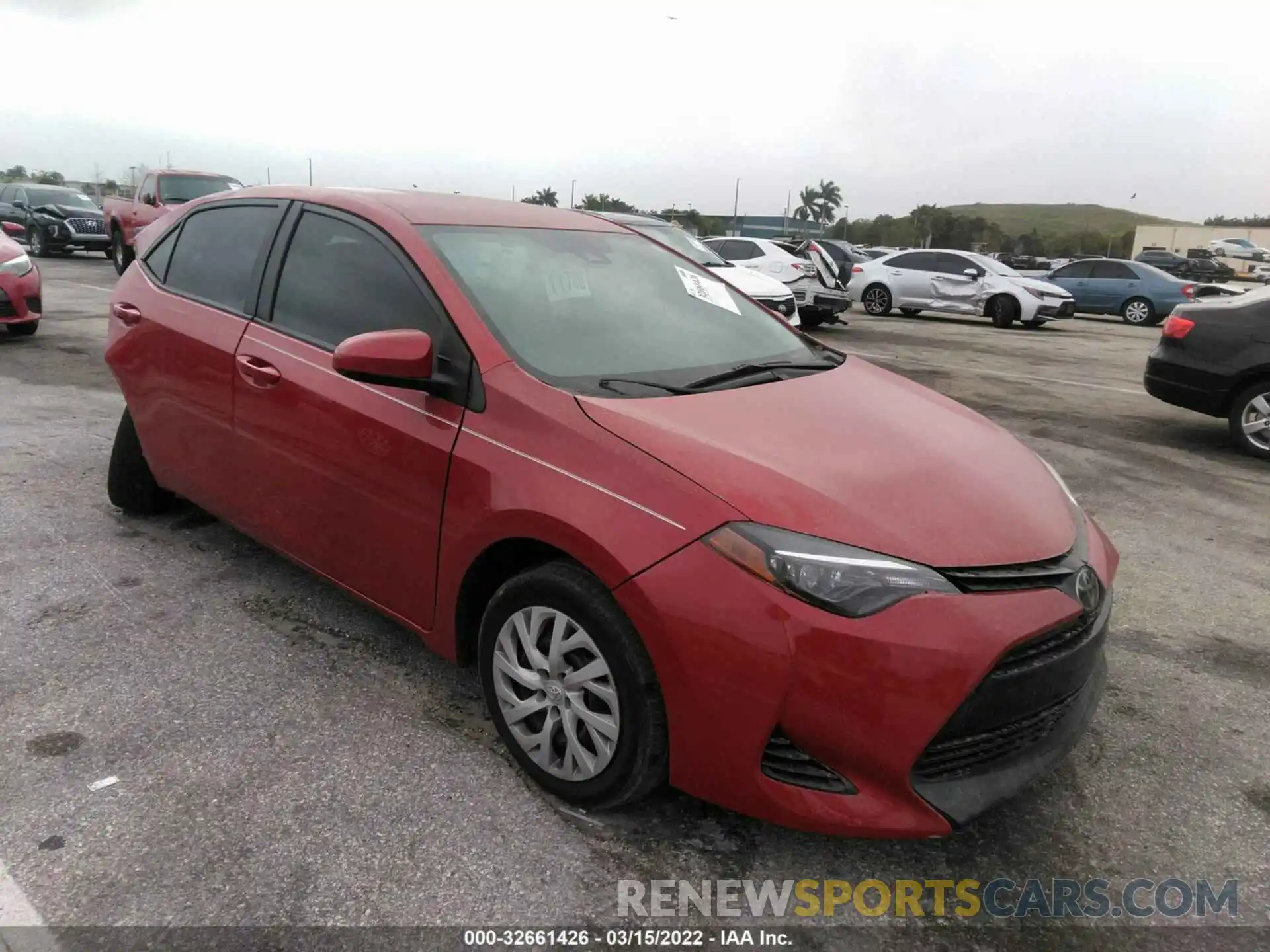 1 Photograph of a damaged car 5YFBURHE7KP876557 TOYOTA COROLLA 2019