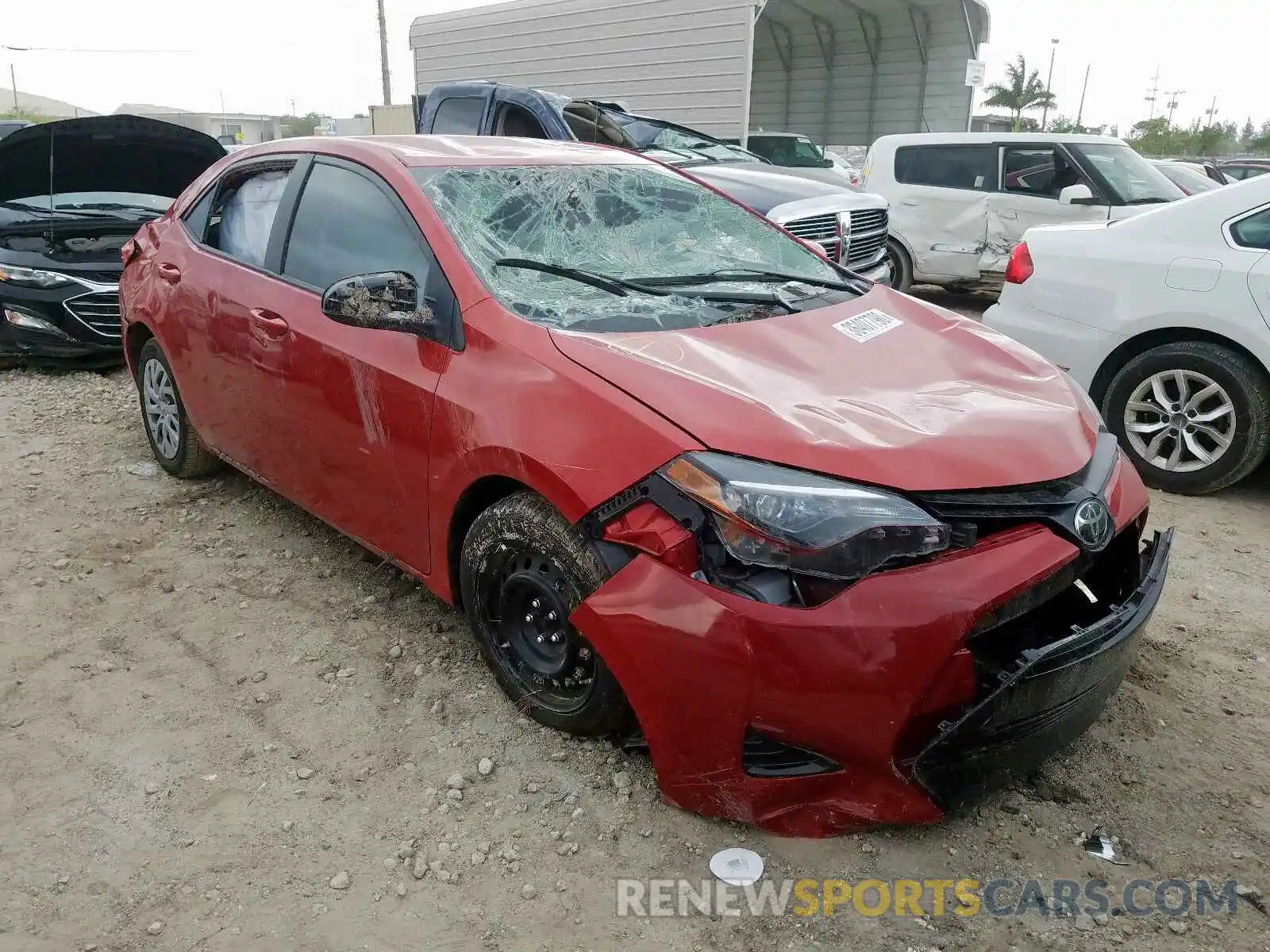 1 Photograph of a damaged car 5YFBURHE7KP877305 TOYOTA COROLLA 2019