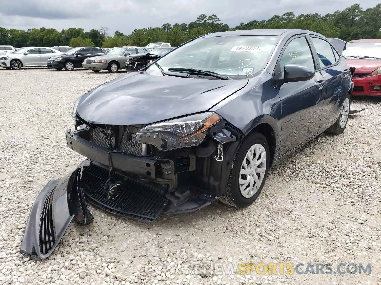 2 Photograph of a damaged car 5YFBURHE7KP877417 TOYOTA COROLLA 2019