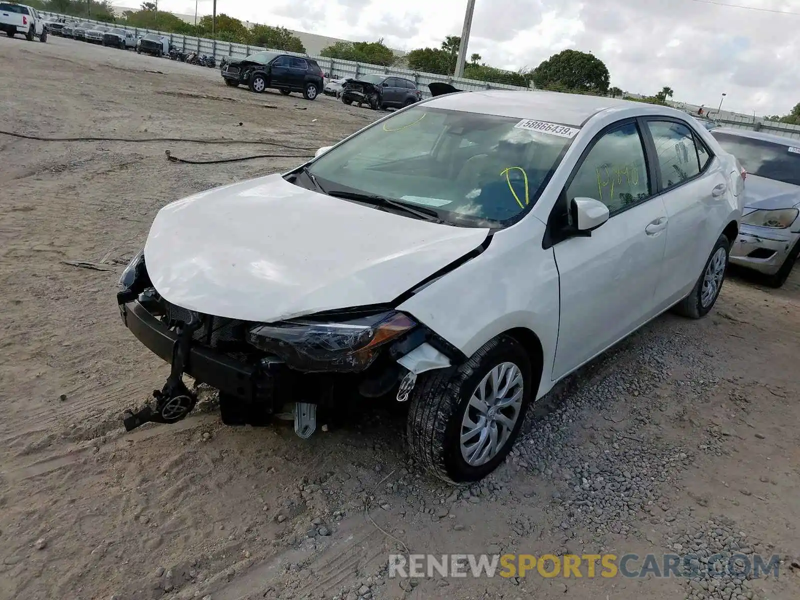 2 Photograph of a damaged car 5YFBURHE7KP879183 TOYOTA COROLLA 2019