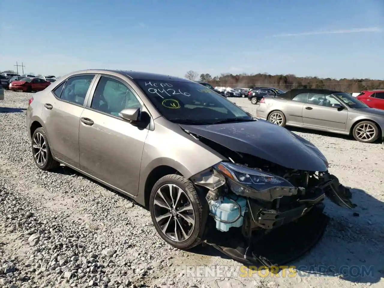 1 Photograph of a damaged car 5YFBURHE7KP879426 TOYOTA COROLLA 2019