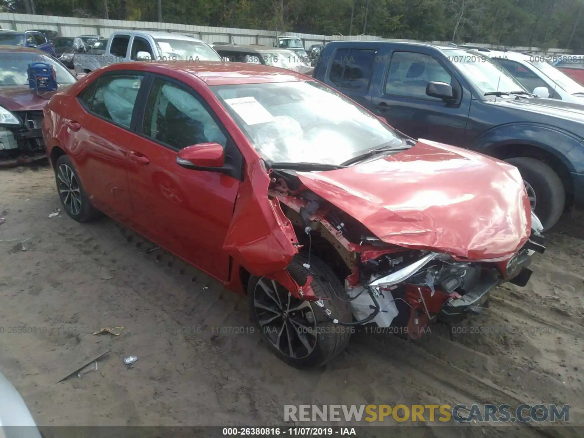 1 Photograph of a damaged car 5YFBURHE7KP880012 TOYOTA COROLLA 2019