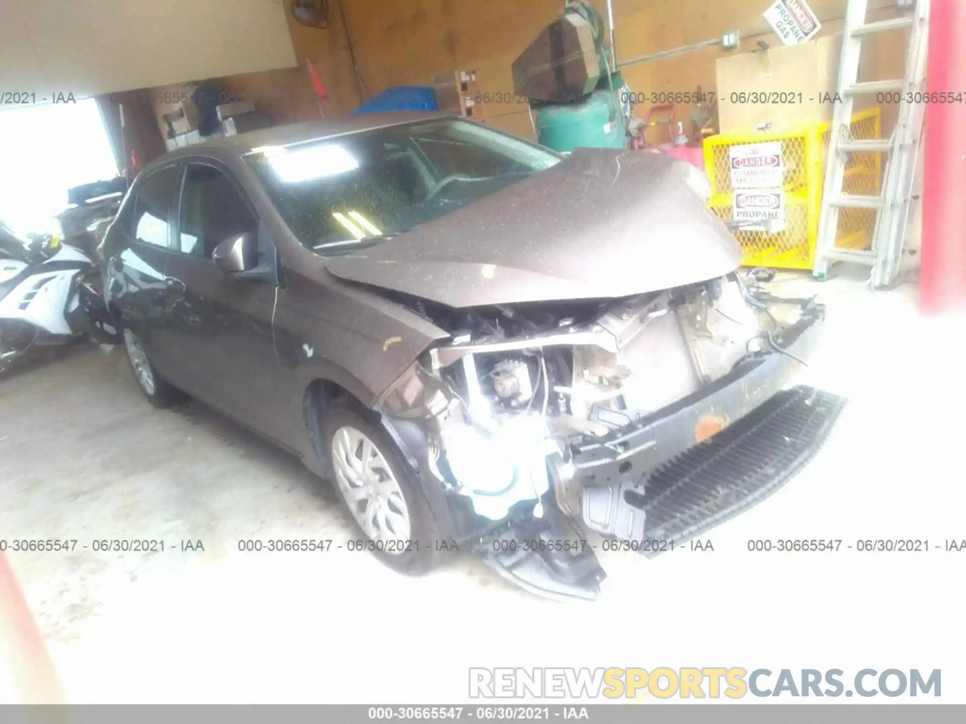 1 Photograph of a damaged car 5YFBURHE7KP880513 TOYOTA COROLLA 2019