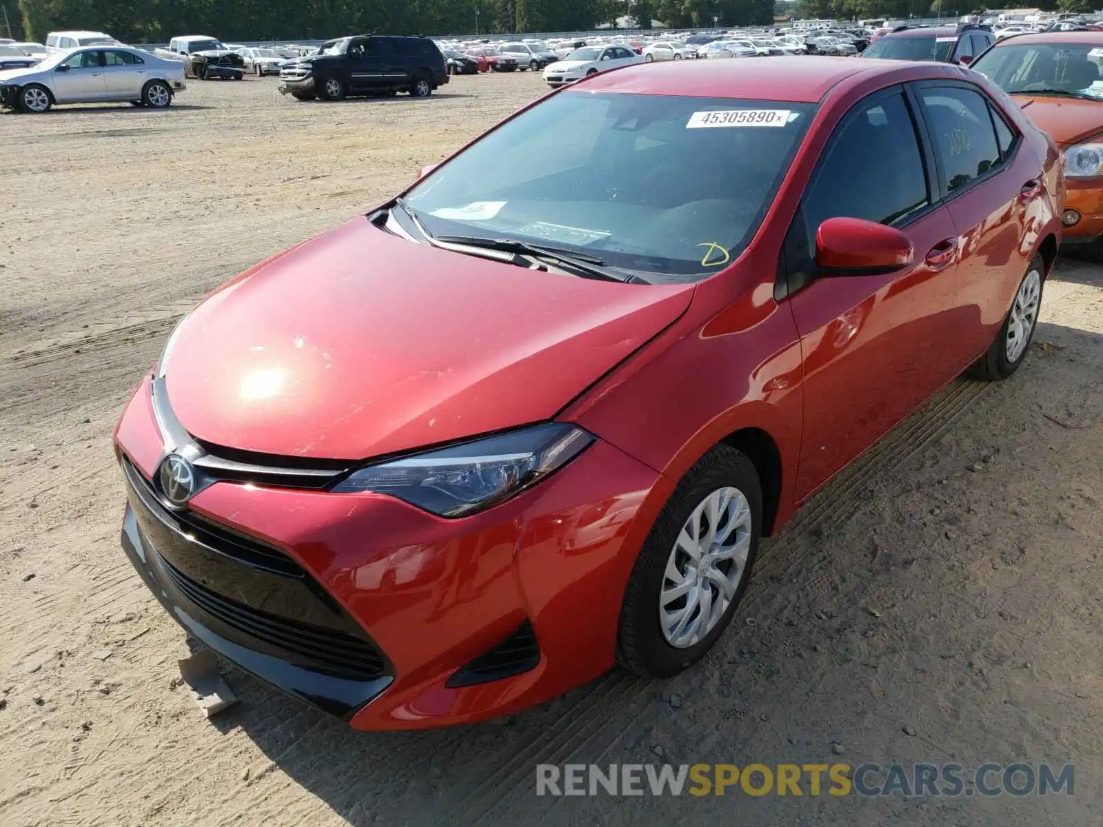 2 Photograph of a damaged car 5YFBURHE7KP882391 TOYOTA COROLLA 2019