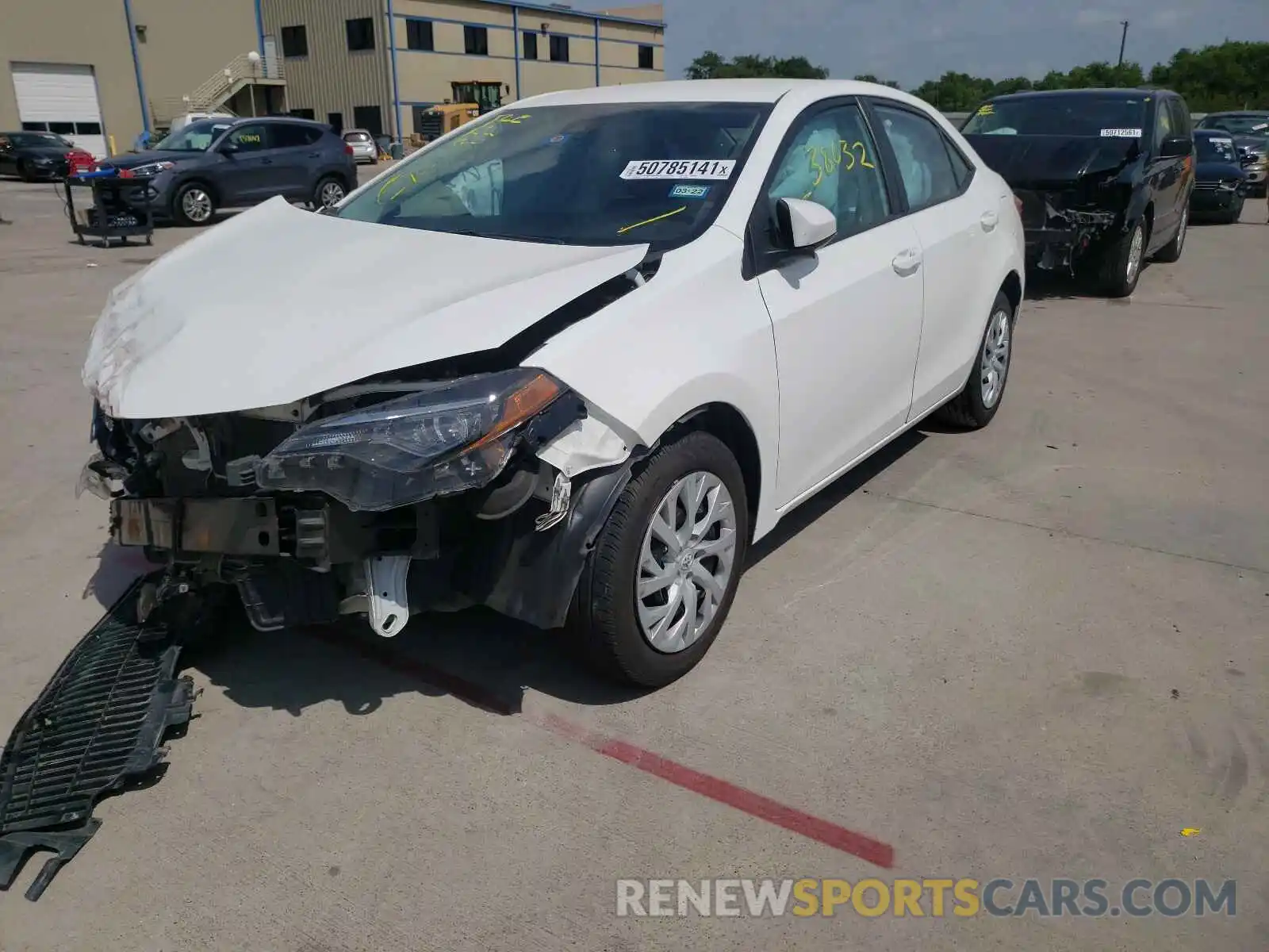 2 Photograph of a damaged car 5YFBURHE7KP882455 TOYOTA COROLLA 2019